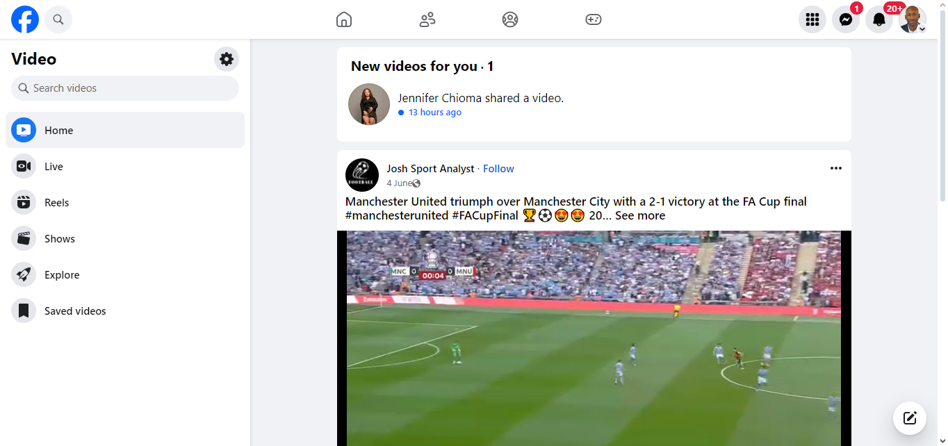 screenshot of facebook watch, an alternative to youtube