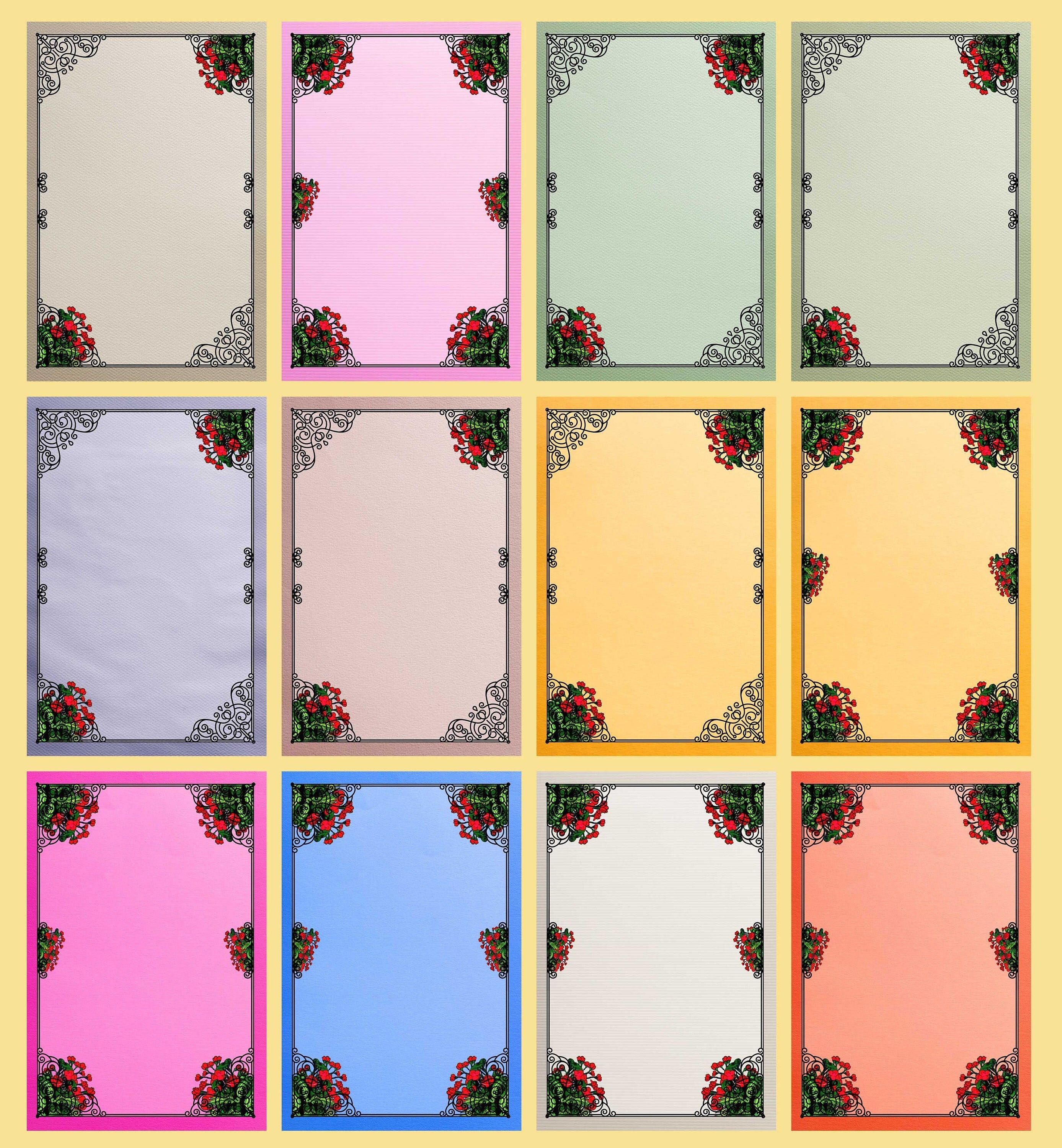 Loteria 12 Beautiful 5\X7\" | Blank Editable | \"PRINTABLE\"  Reg. 5.99 On Sale Now! 10 for 10 section."