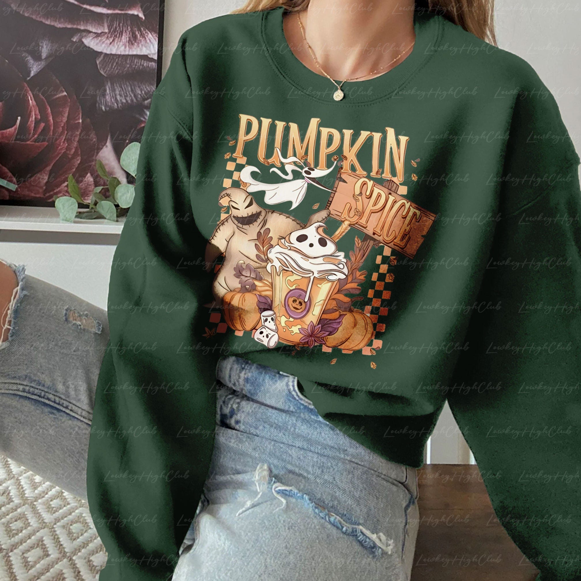 Boogieman Pumpkin Spiced Sweatshirt, Oogie Boogie Bash, Zero Dog Skeleton Shirt, Nightmare Halloween Shirt, Jack Skeleton, Disney Fall Shirt