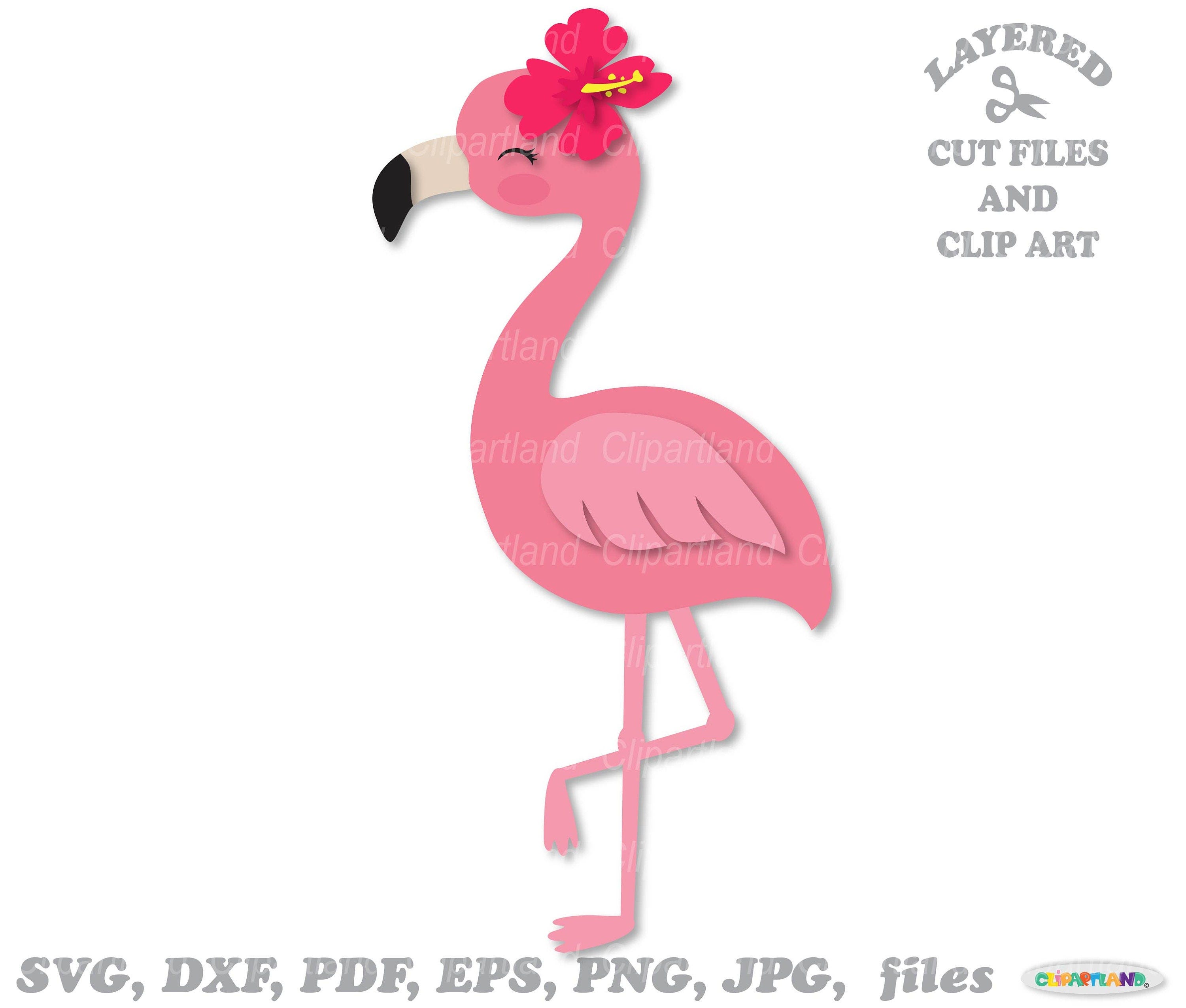 INSTANT Download. Flamingo svg cut files and clip art.  Personal and commercial use. F_3.
