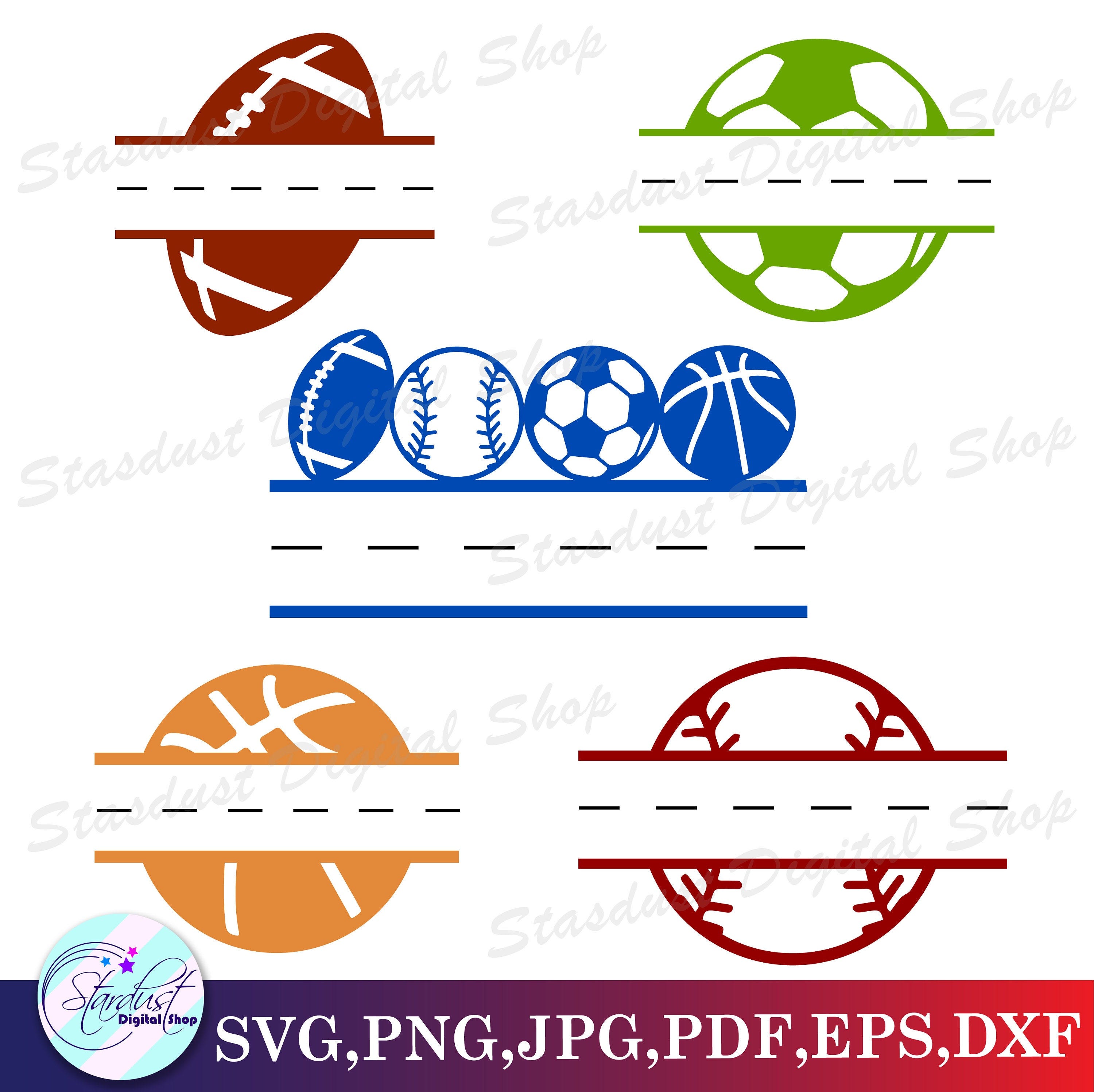 Sports Name Frame SVG Bundle