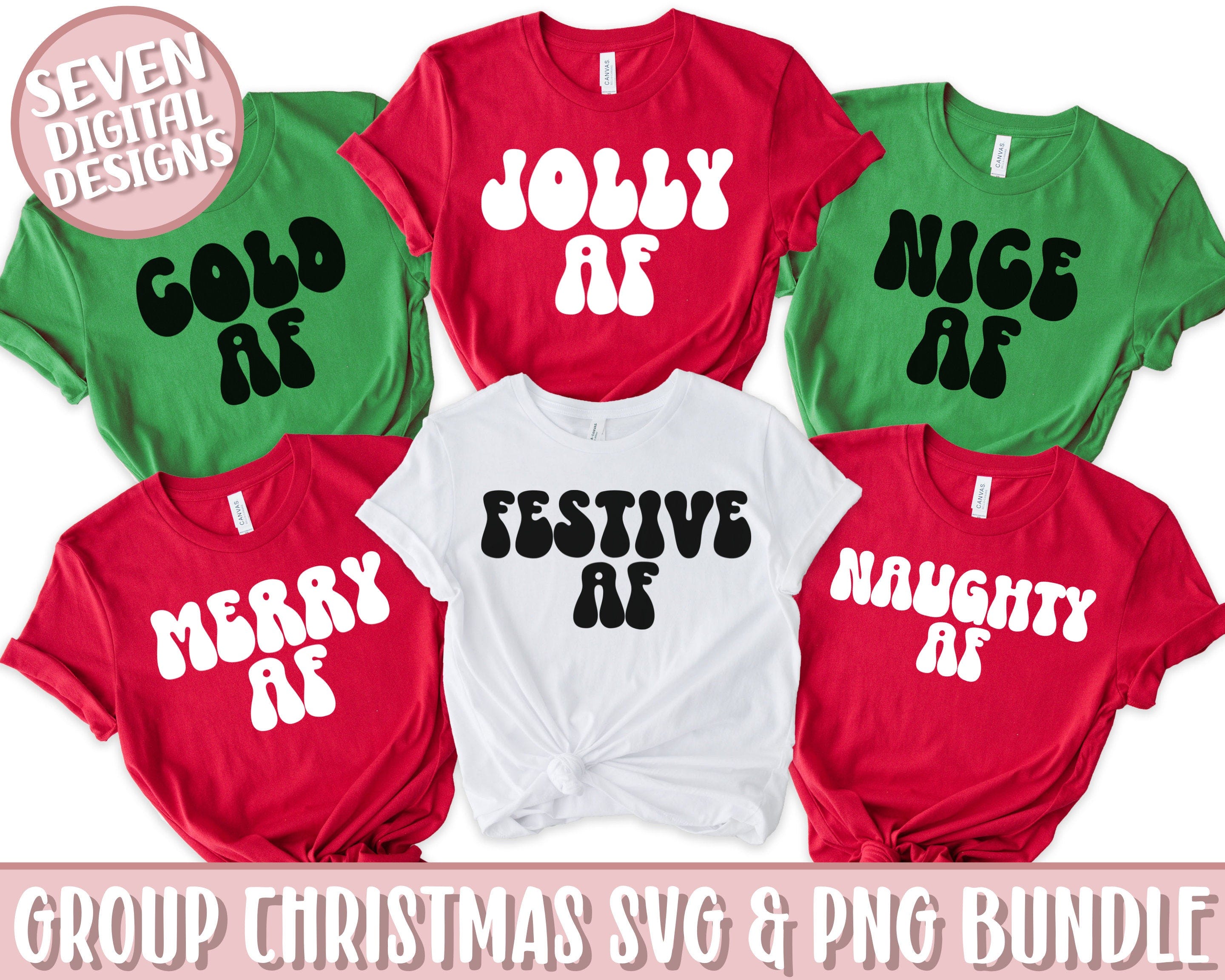 Group Christmas SVG & PNG Bundle, Family Christmas SVG Bundle, Matching Christmas Shirt Bundle Svg, Funny Christmas Svg, Friends Christmas