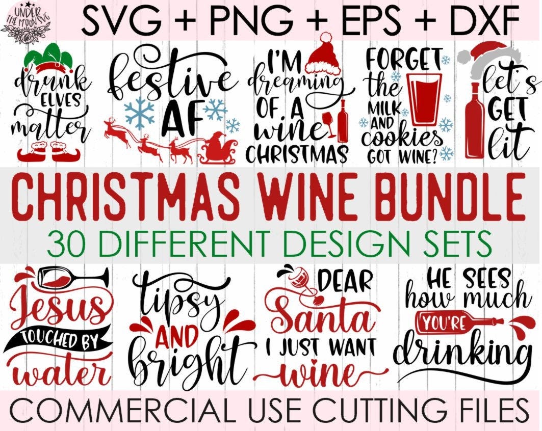 Christmas Wine Svg Bundle, Funny Christmas Svg, Holiday Svg, Christmas Sayings Quotes, Holiday Wine Svg, Holiday Wine Svg,Svg,Png, Cut Files