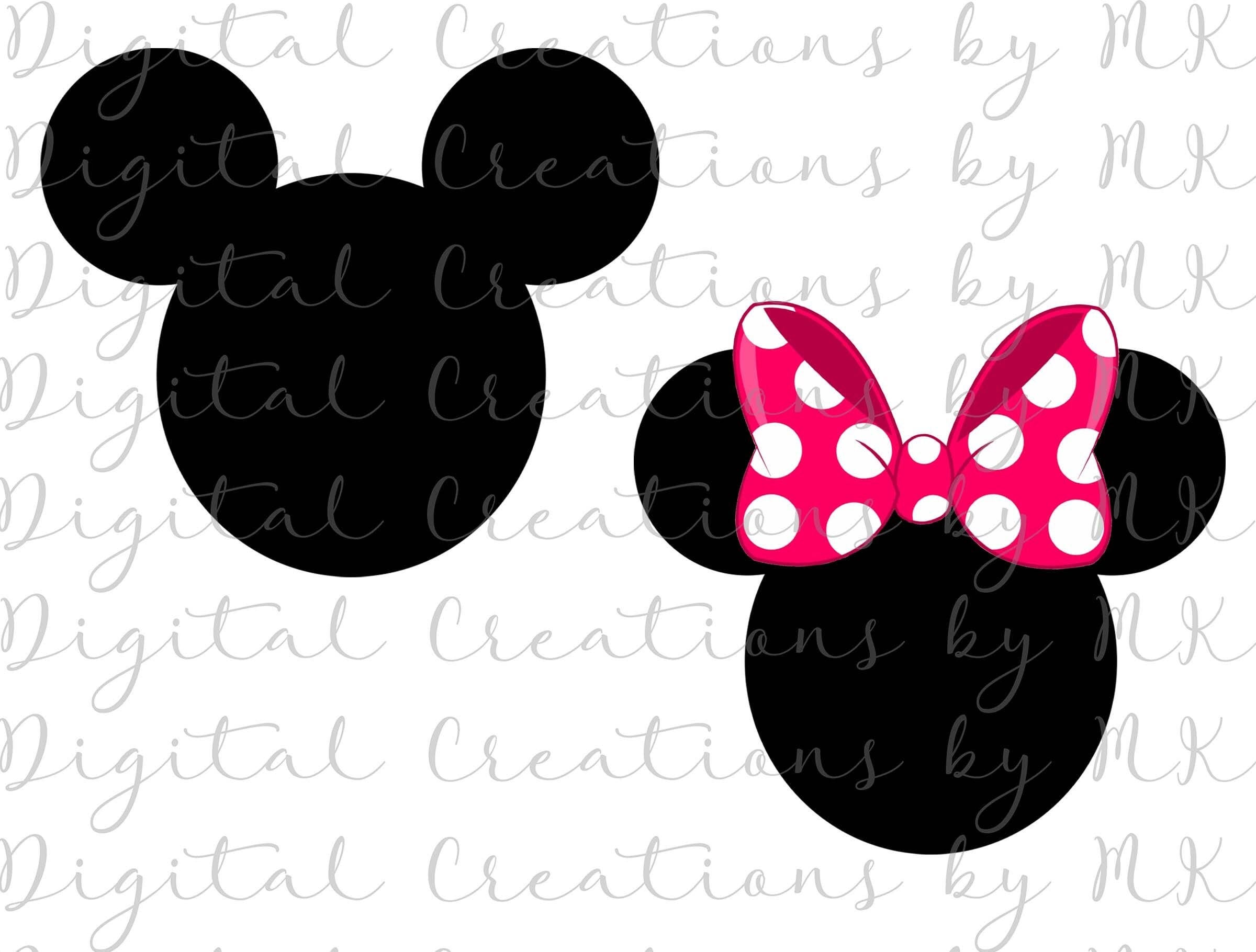 Mickey & Minnie Ears PNG 300 dpi Digital Files Sublimation