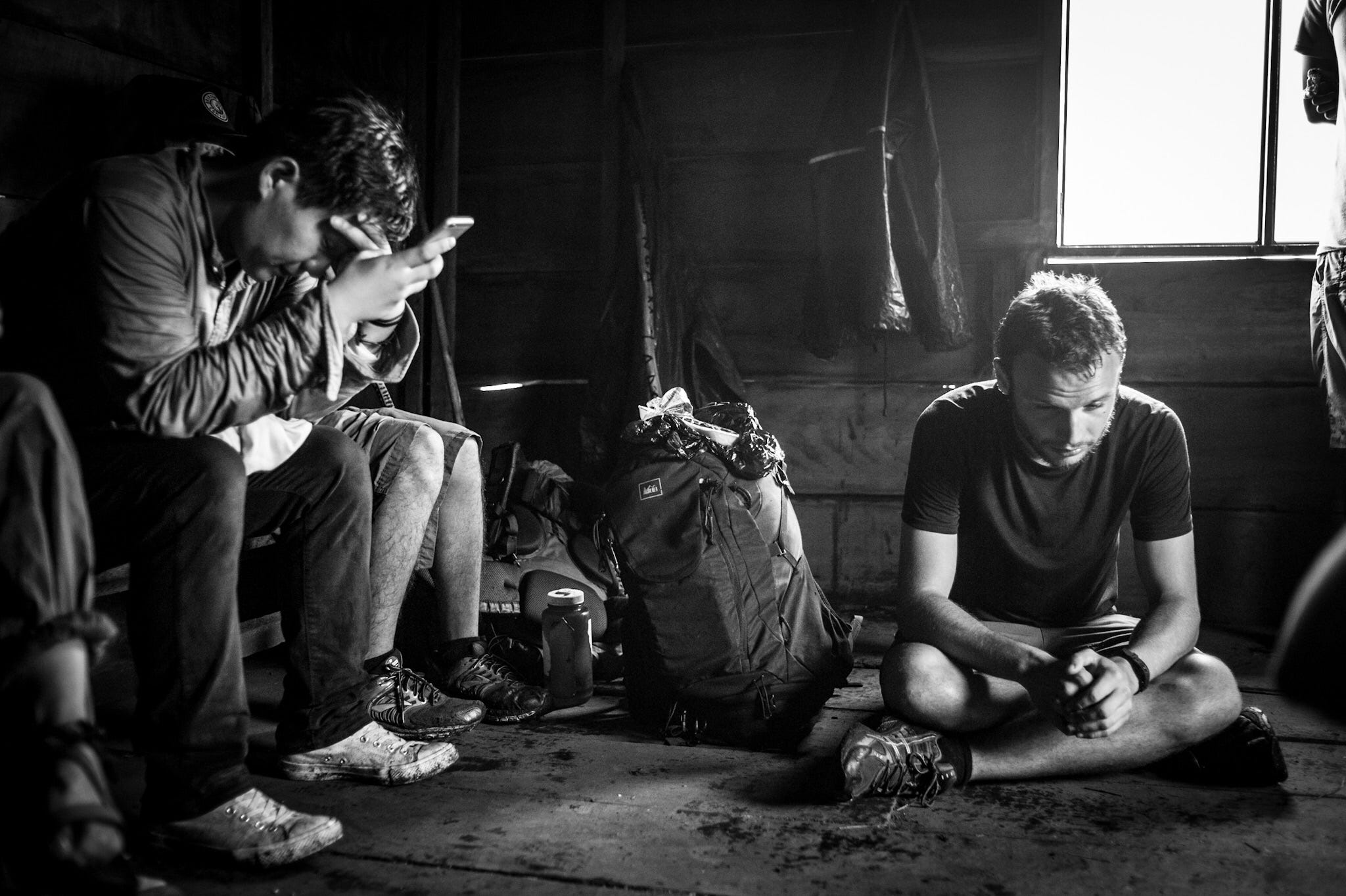 Almost everyone was exhausted after climbing the volcano. Unfortunately at the last part of the trail it also started to rain. 