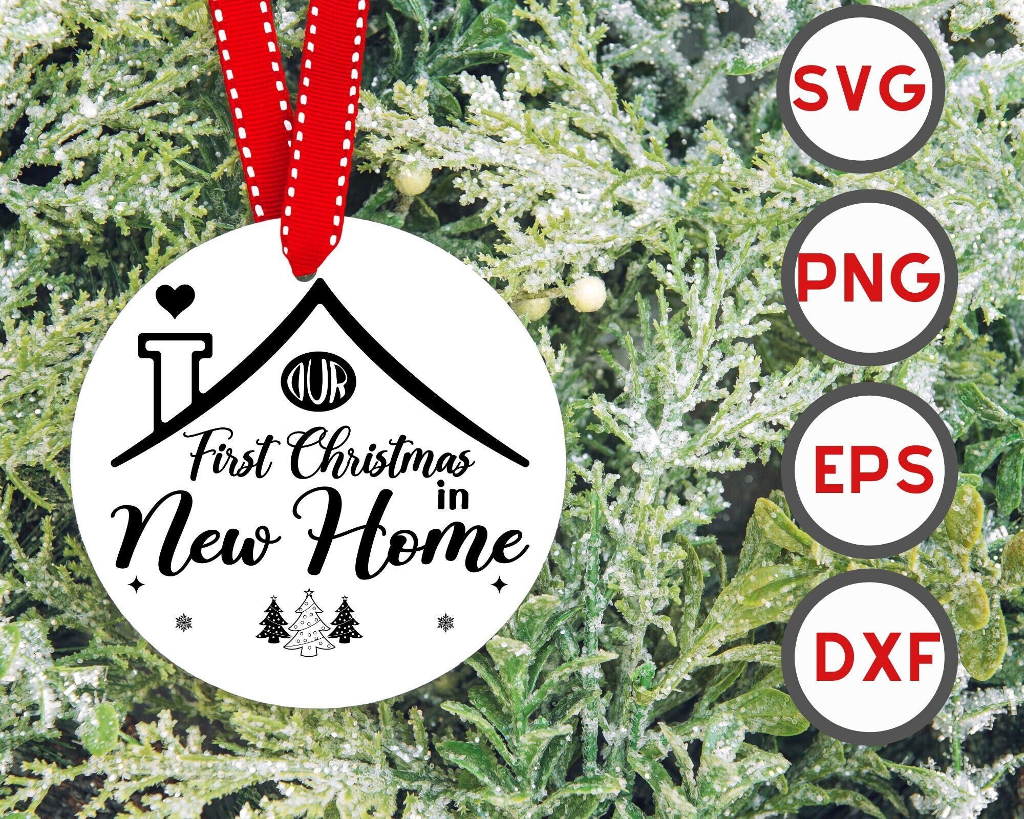 Our First Christmas In Our New Home Svg, Our First Christmas Svg, 2021 Svg, Christmas Ornament Svg, Png File, Cut File, Digital Download