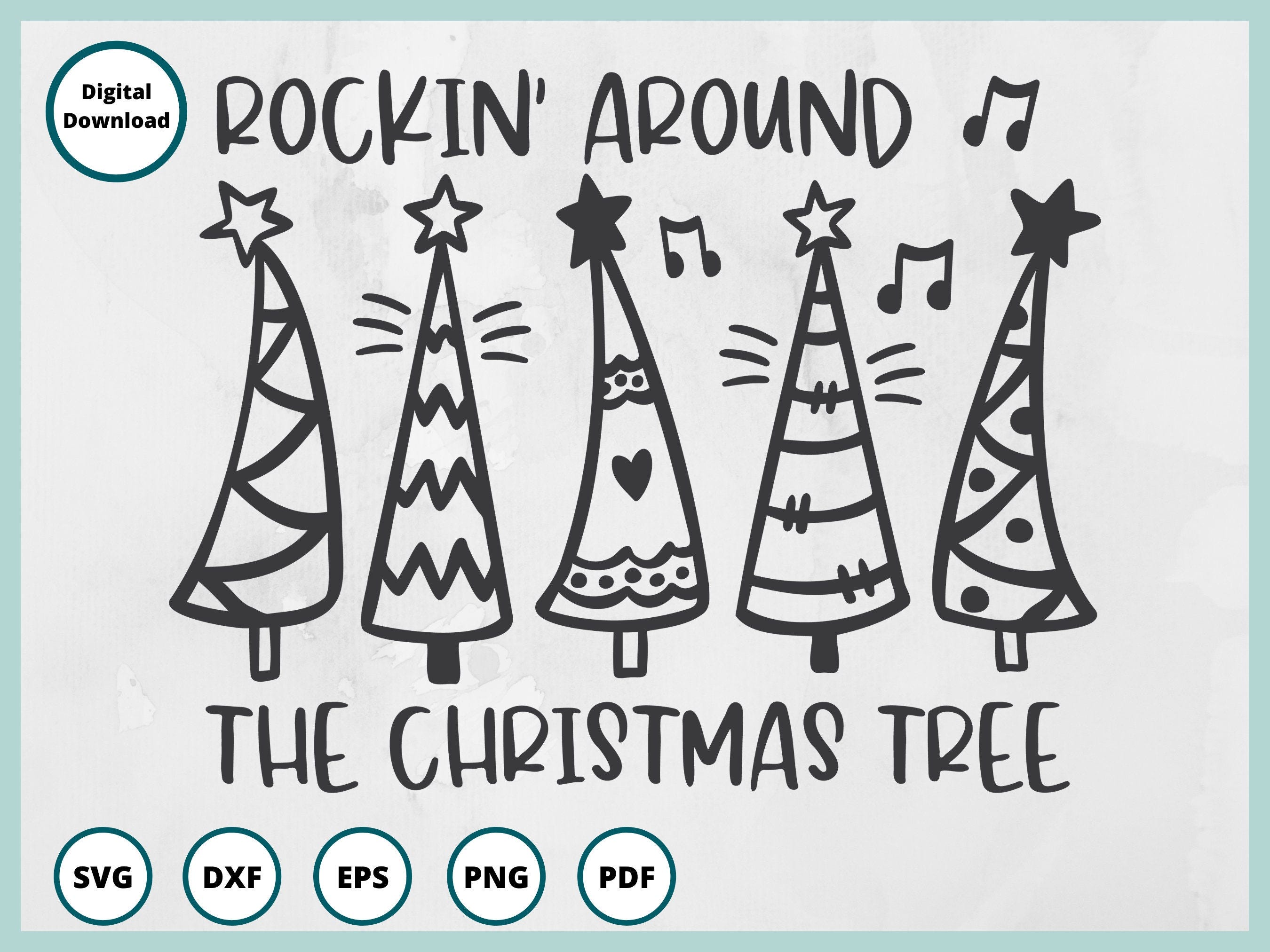 Christmas Tree SVG | Merry Christmas SVG | Christmas Sign SVG | Christmas tree png | xmas svg | Christmas Trees svg | rockin around the tree