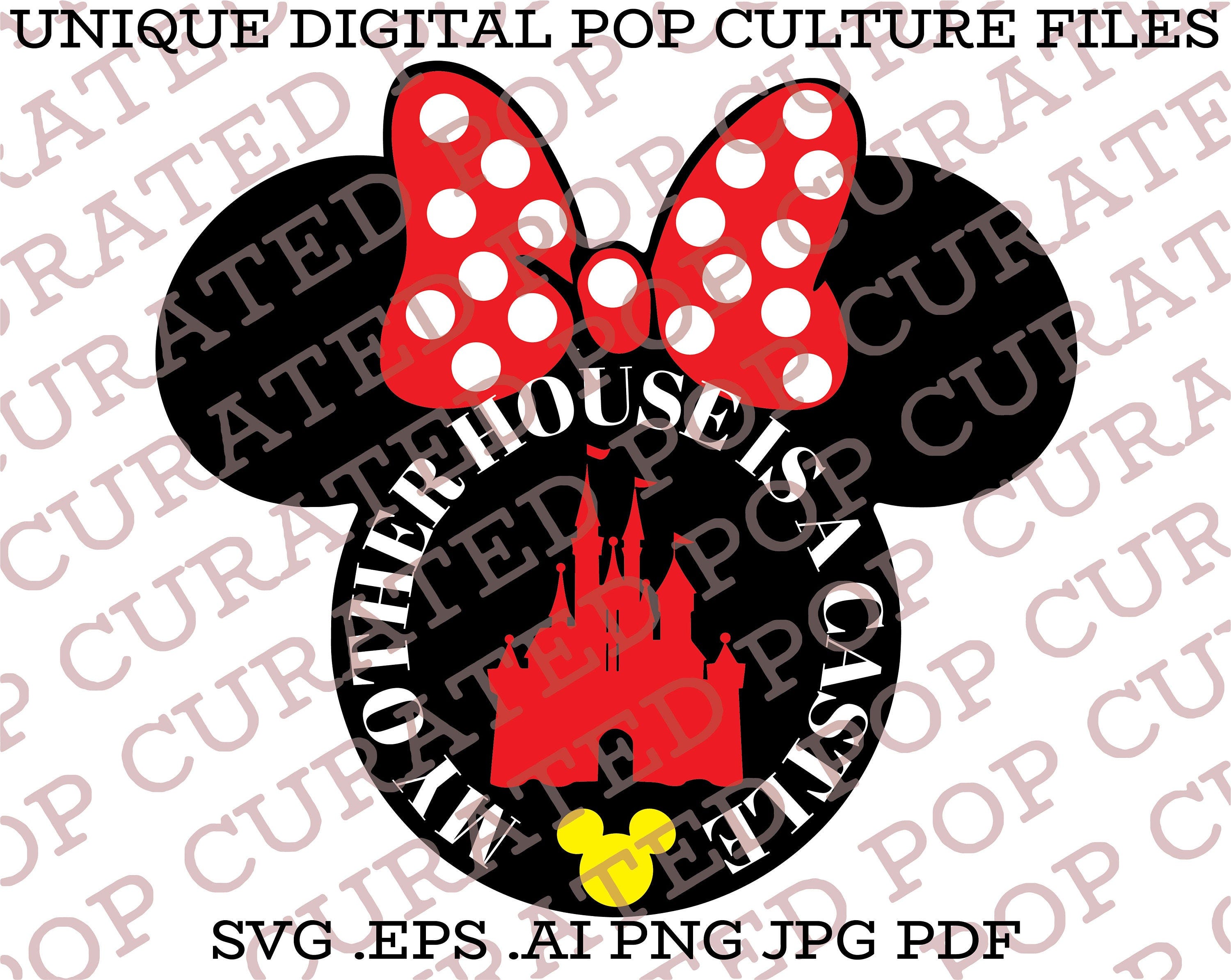 Minnie Mouse Ears Fairytale Princess Castle Ears Cinderella Belle Aurora Ariel Pocahontas Tangled Kids Movie Once Upon A Time SVG File