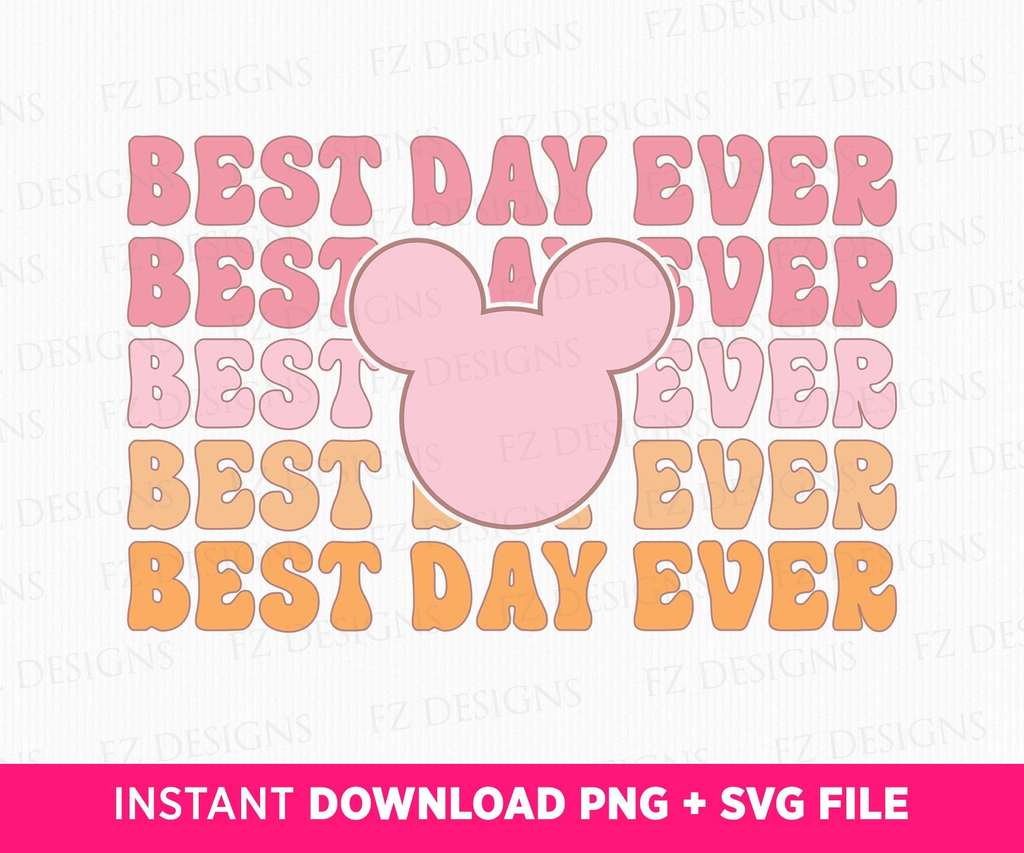 Best Day Ever Svg, Family Vacation Svg, Family Trip Svg, Mouse Ear Svg, Vacay Mode, Png Svg Files For Print, Instant Download