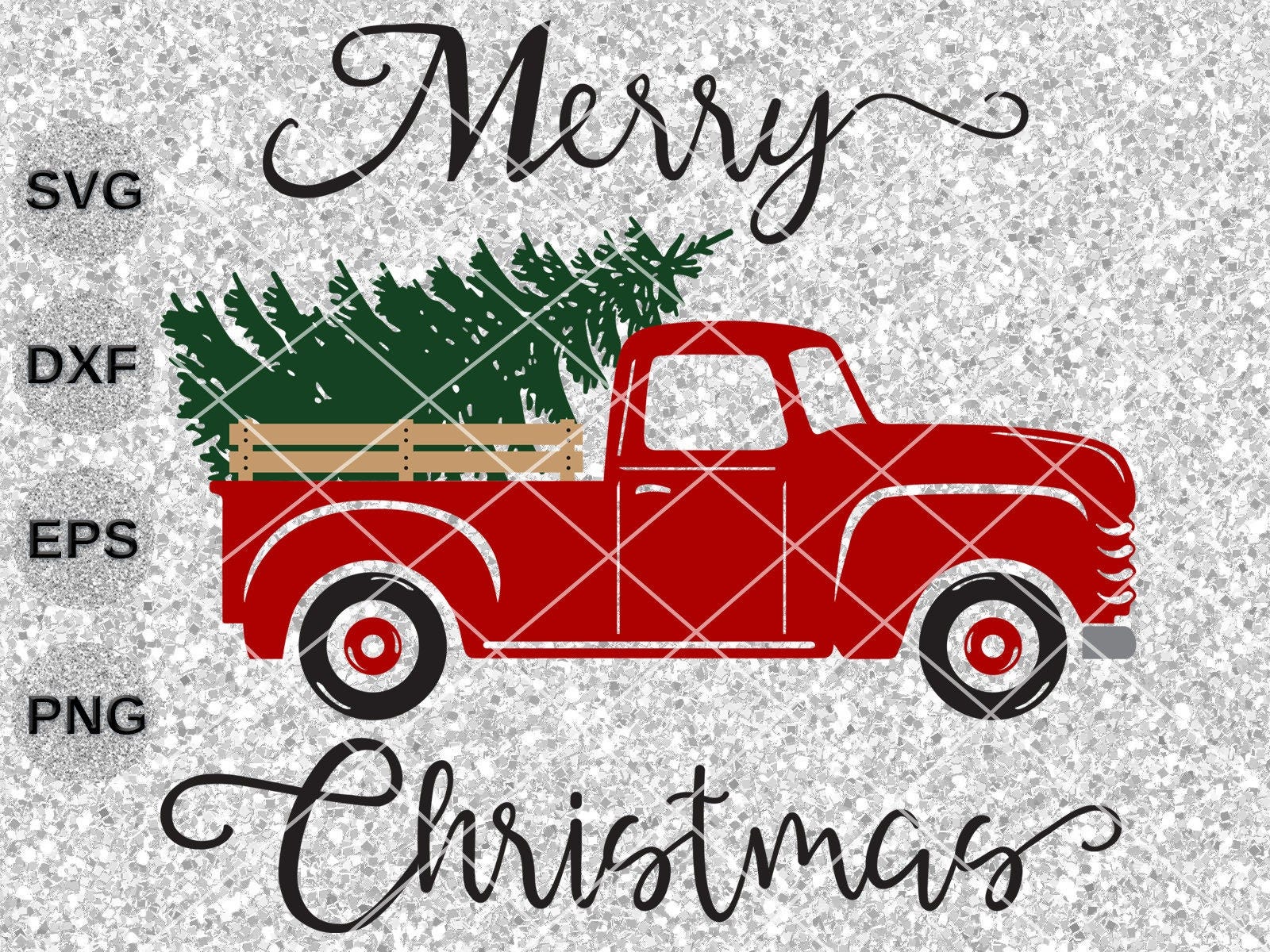 Christmas truck svg, Christmas truck tree svg, Merry Christmas svg, red vintage truck Merry Christmas svg, Christmas shirt,vintage truck svg