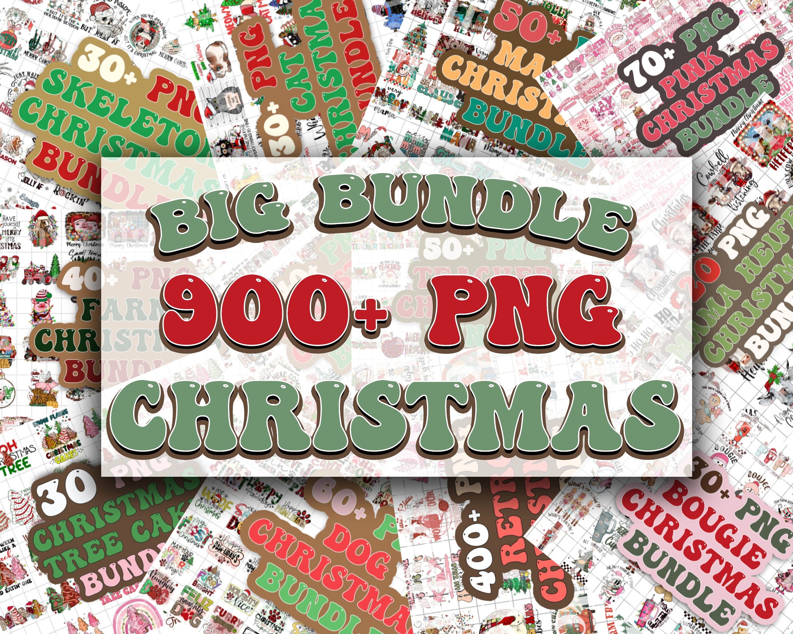 900+ Retro Christmas PNG Bundle, Christmas Png, Groovy Christmas Png, Christmas Tree Png Christmas Sublimation Designs Downloads BUNDLE054