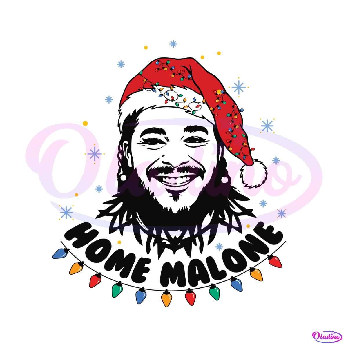 Funny Christmas Home Malone SVG
