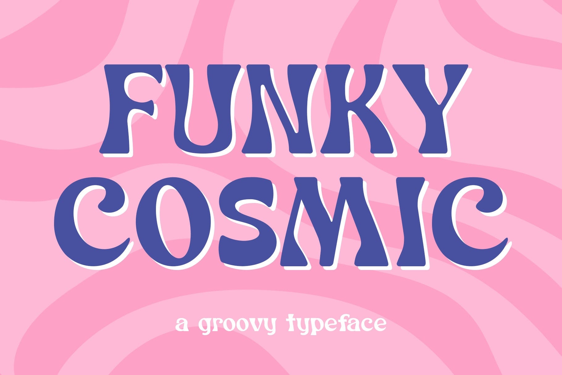Funky Cosmic - Retro Groovy Font, 70s Font, Classic Themed Font, Cursive Typeface, OTF, TTF, SVG, Font for Glowforge, Procreate, and Cricut