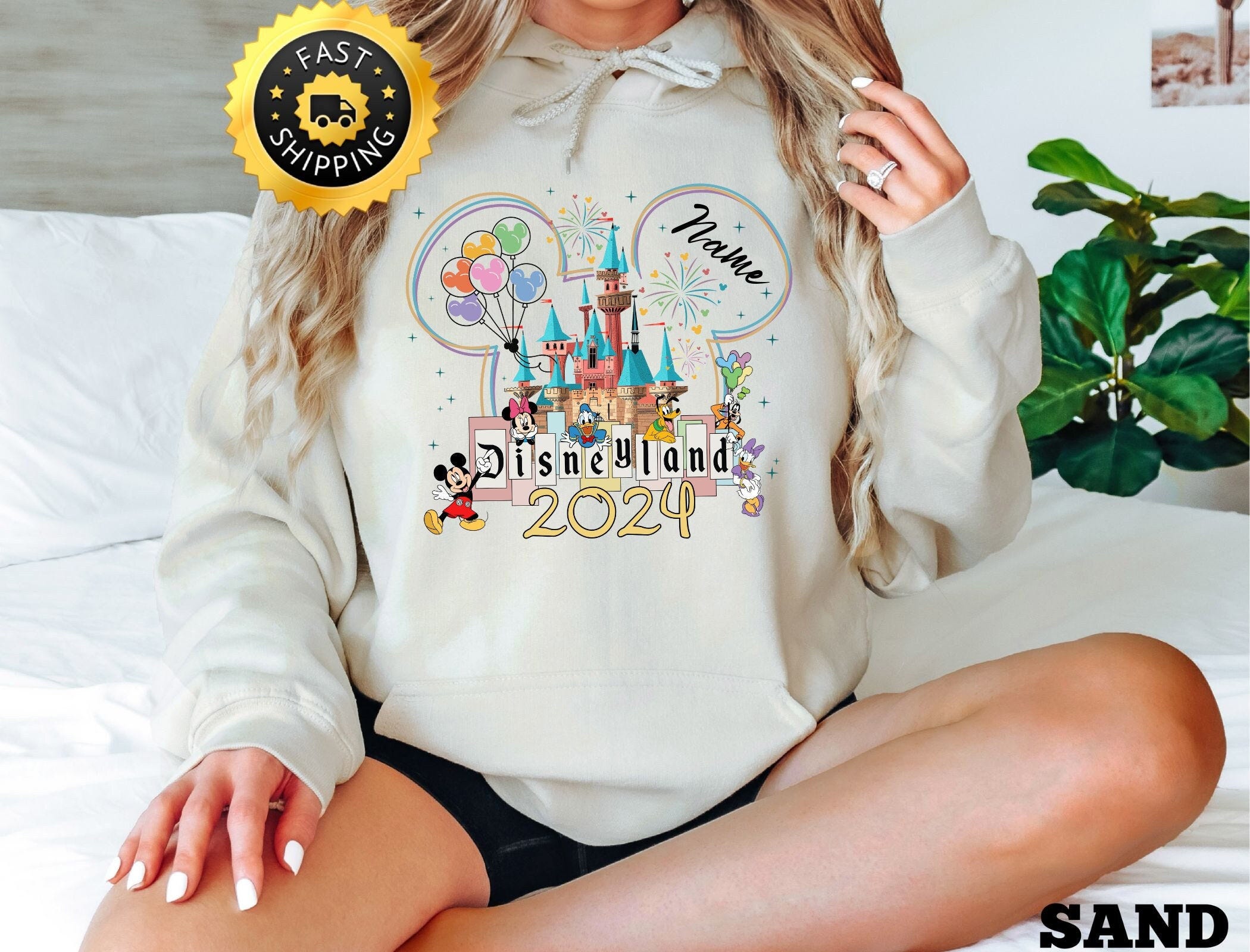 Disneyland Family 2024 Hoodie, Mickey Matching Vacation Sweater,Disney Family Trip Shirt, Disneyland Hoodie,Disneyworld 2024 Family Name Tee