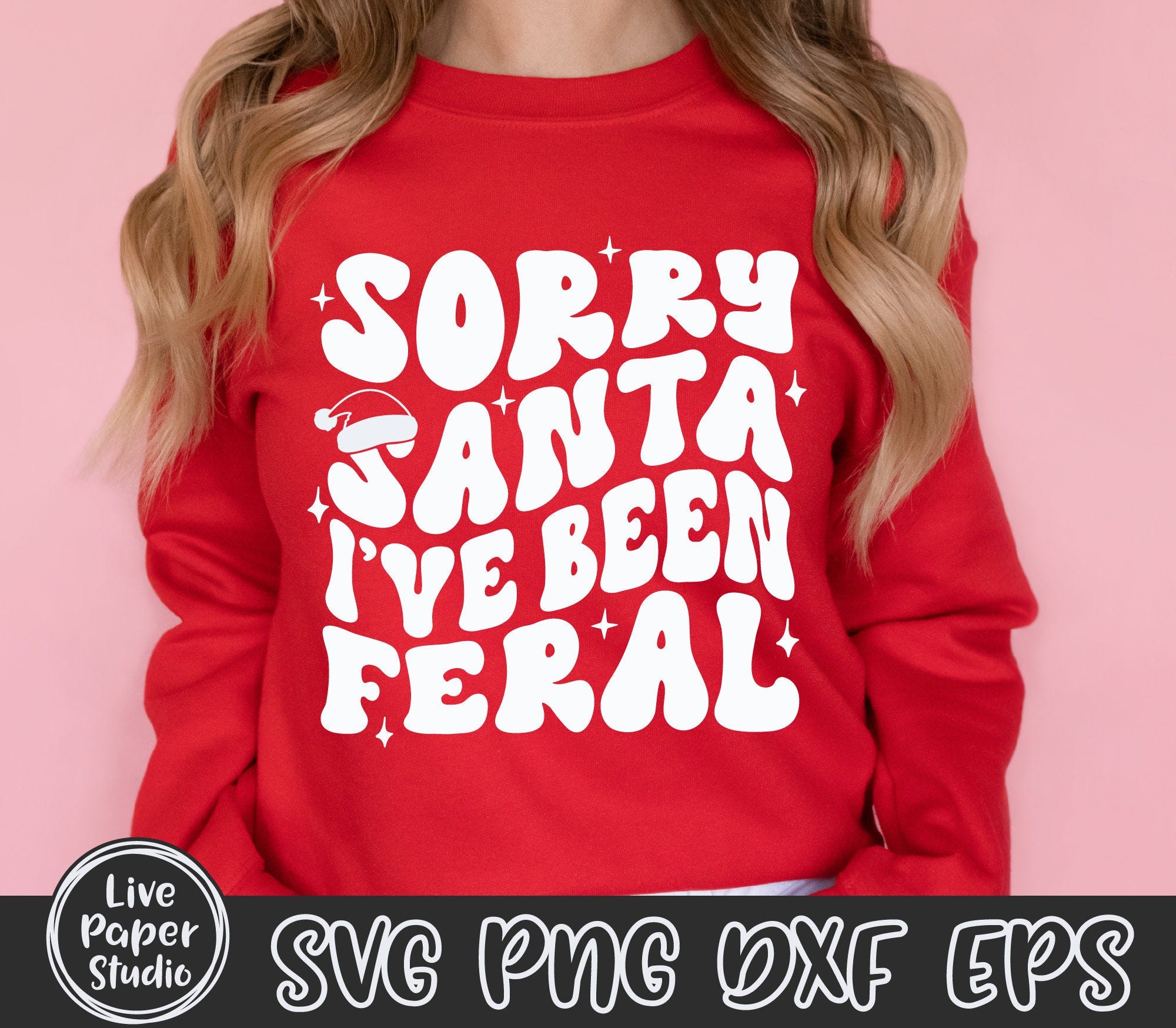 Retro Christmas SVG, Sorry Santa I