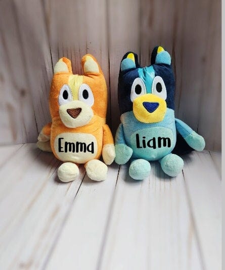 Bluey Plush, Personalized Bluey Plush, Bluey and Bingo, Bluey Stuffed Animal, Custom Bluey Plush, Bluey Birthday, Bluey Gifts for Kids