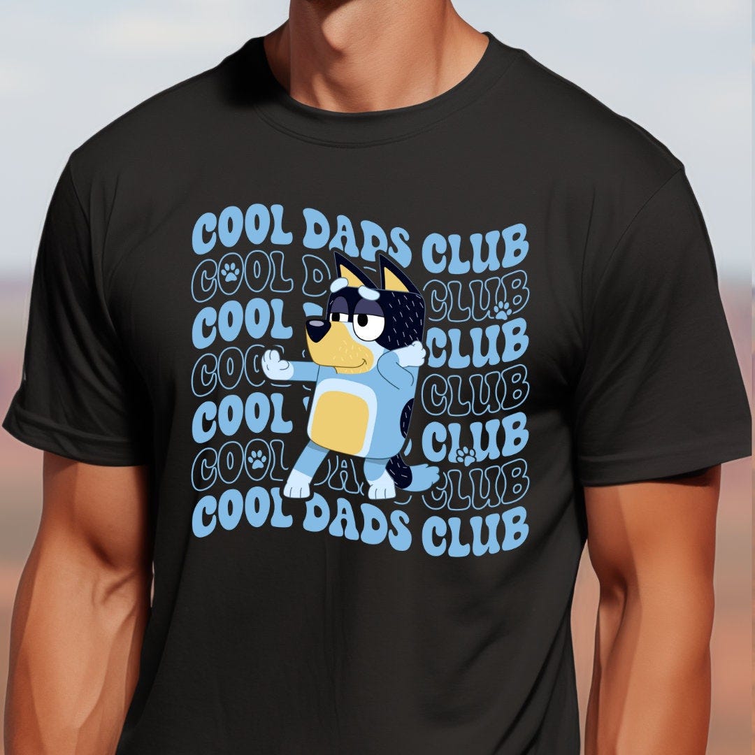 Cool dads club blue dog tee shirt  dad blue dog tee shirt for dad fathers day family dad blue dog shirt father dancing blue dog shirt