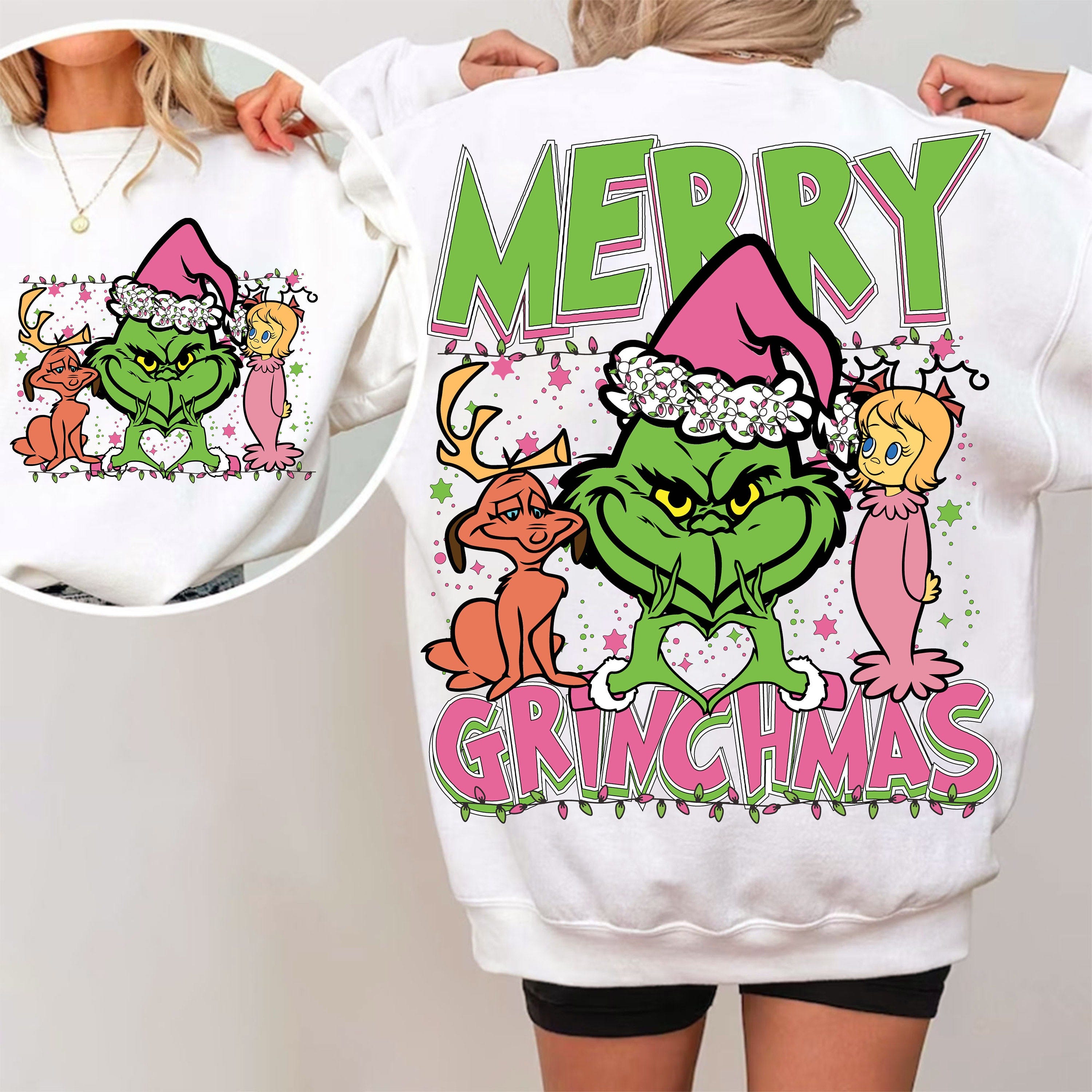 Retro Pink Christmas SVG PNG, Merry Grinchmas SVG , Christmas Svg, christmas shirt design, Grinch svg png , pink Grinch svg png