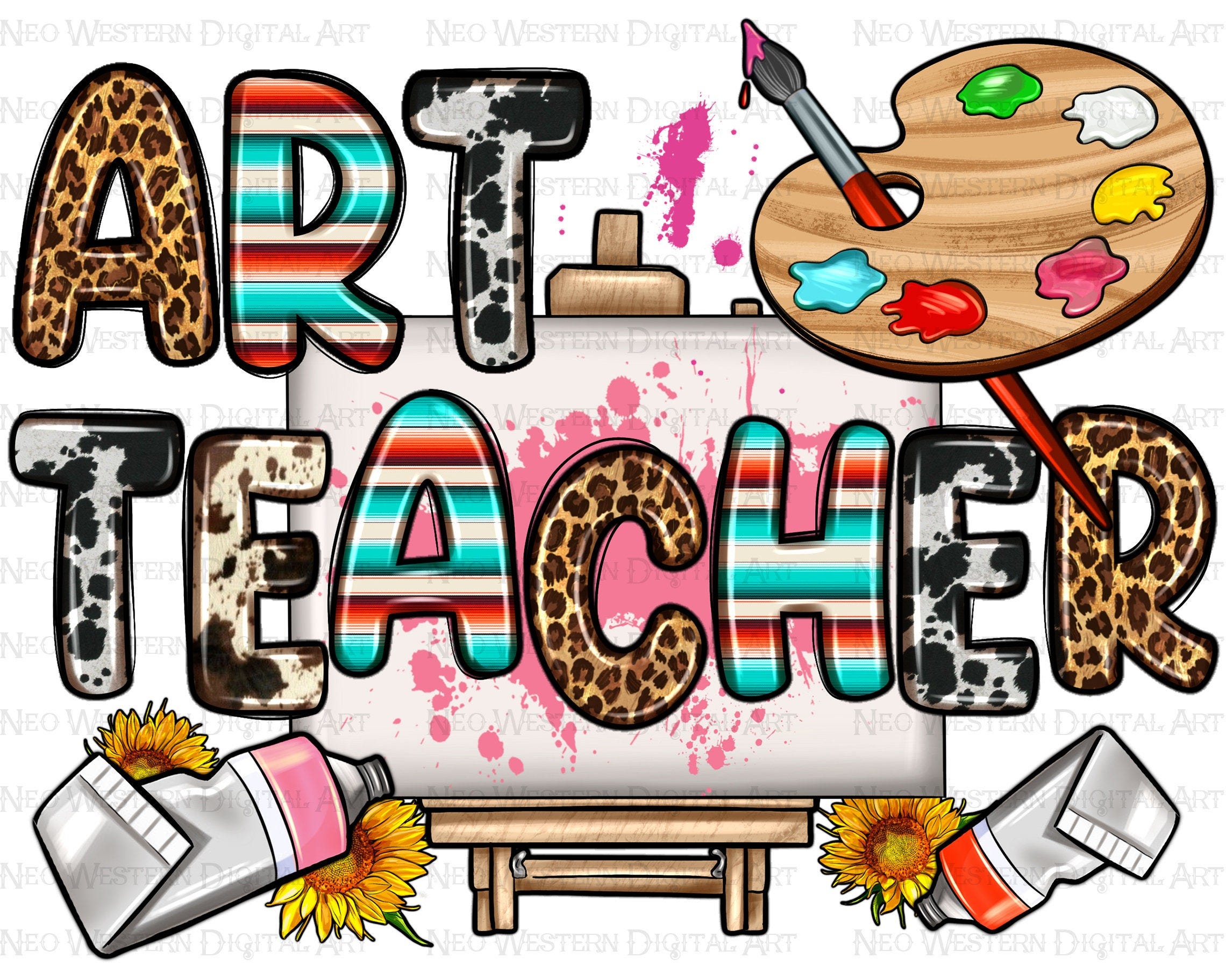 Art Teacher png sublimation design download, Teacher