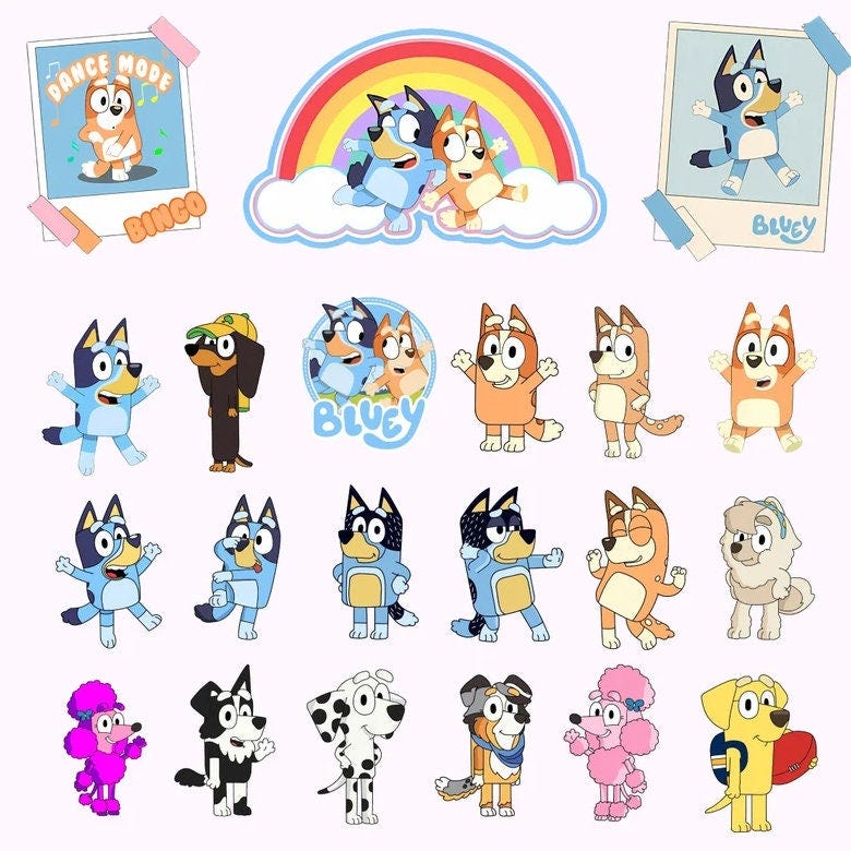 1400+ Blue Dog Family with Friends Svg,Designs Easy to use, Cartoon Characters, Layered Svg by colors, Transparent Png,Cut files for Cricut