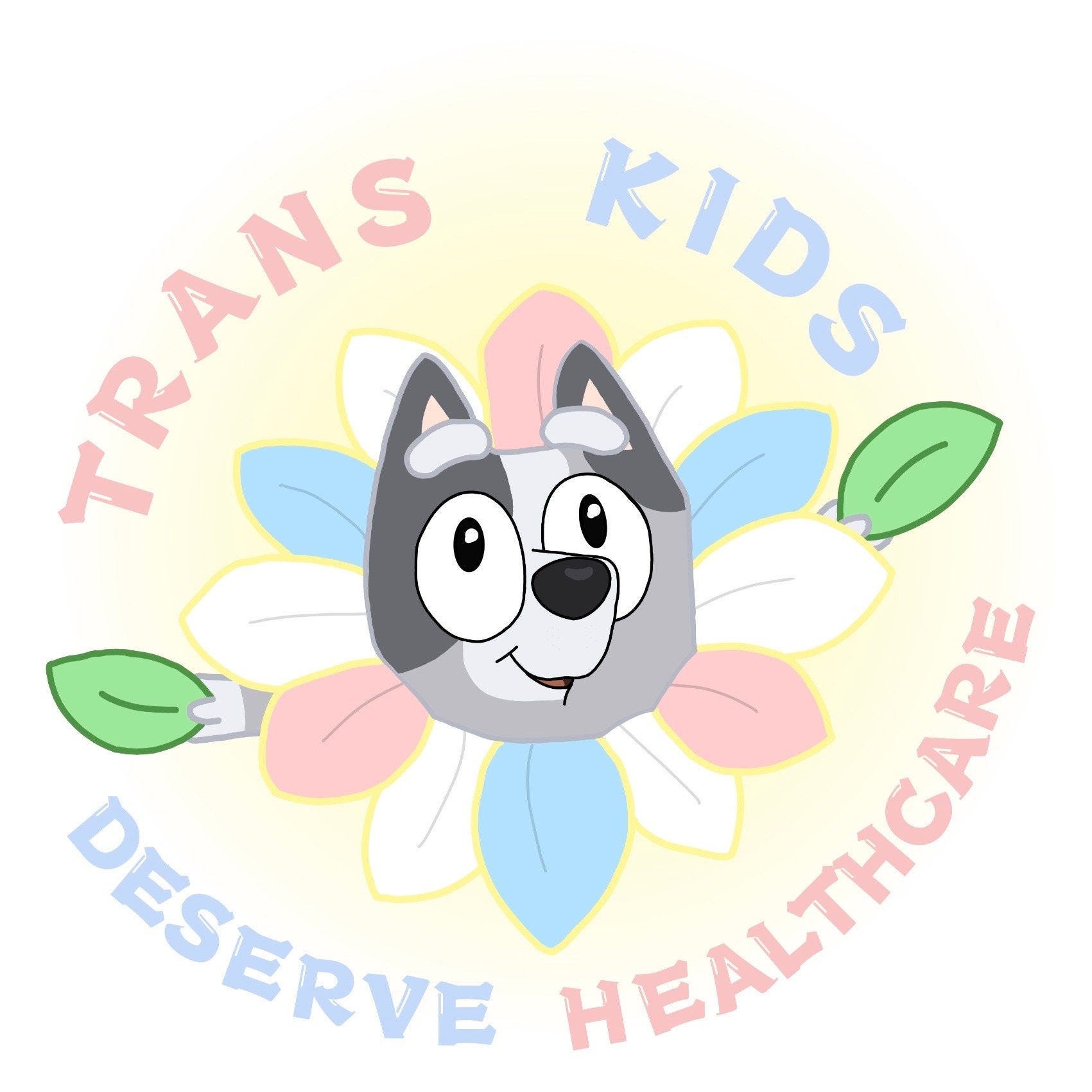Trans Kids Deserve Healthcare Muffin waterproof Sticker