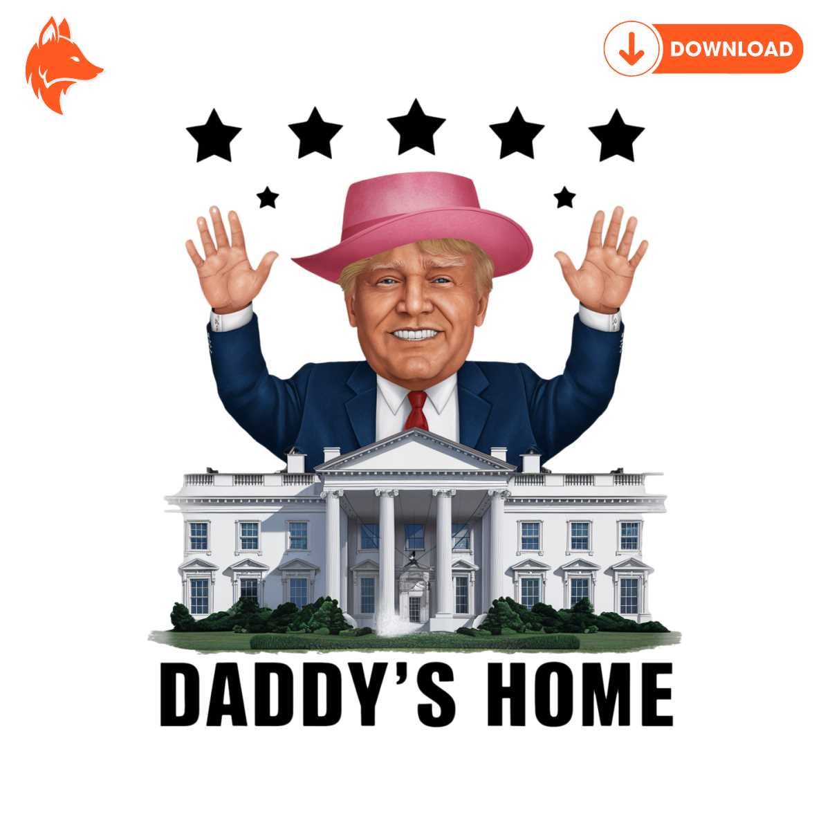 Free White House Daddys Home Trump Meme PNG