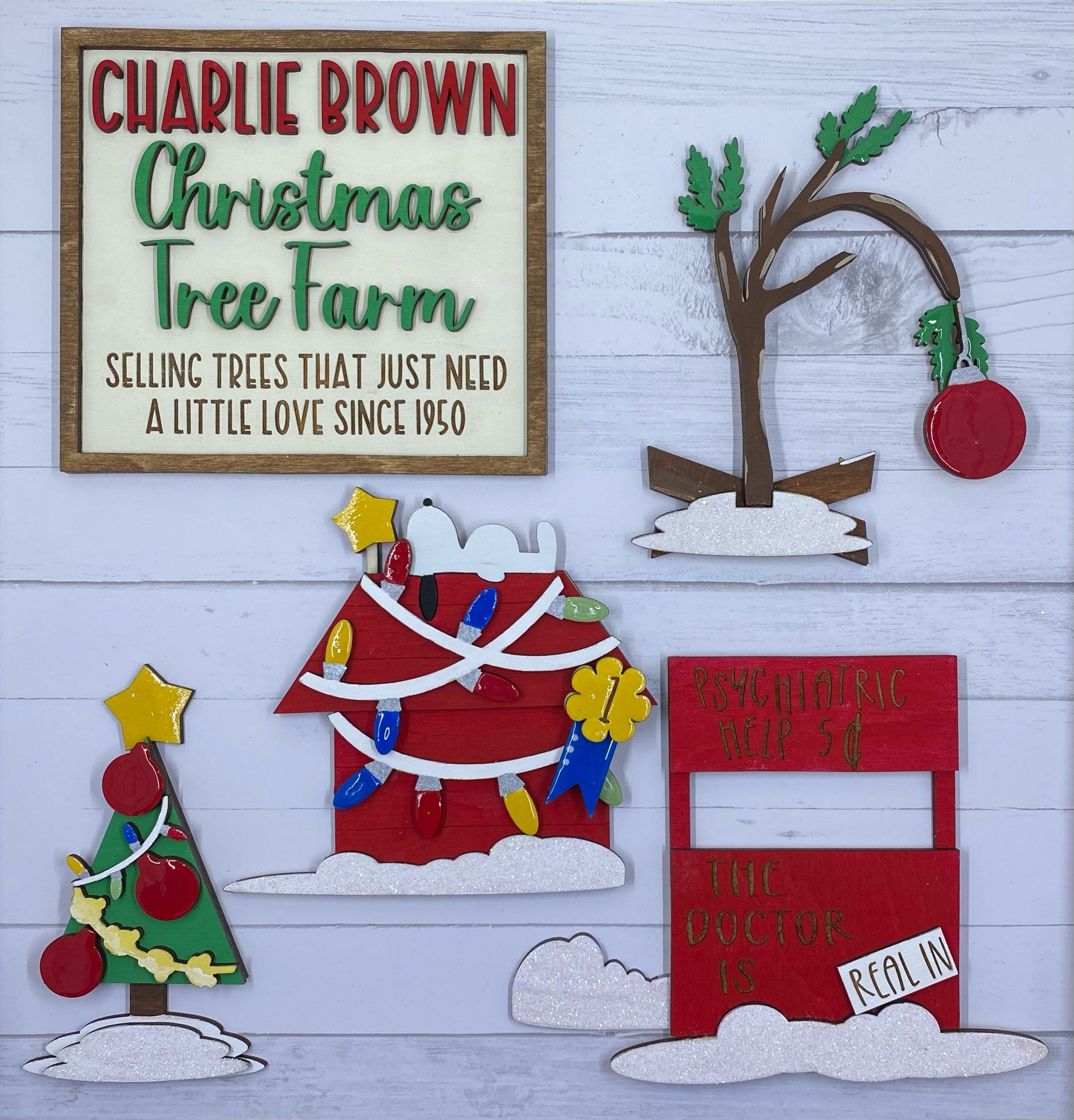 DIY, Charlie Brown Christmas, Unfinished, Blanks, Paint Party