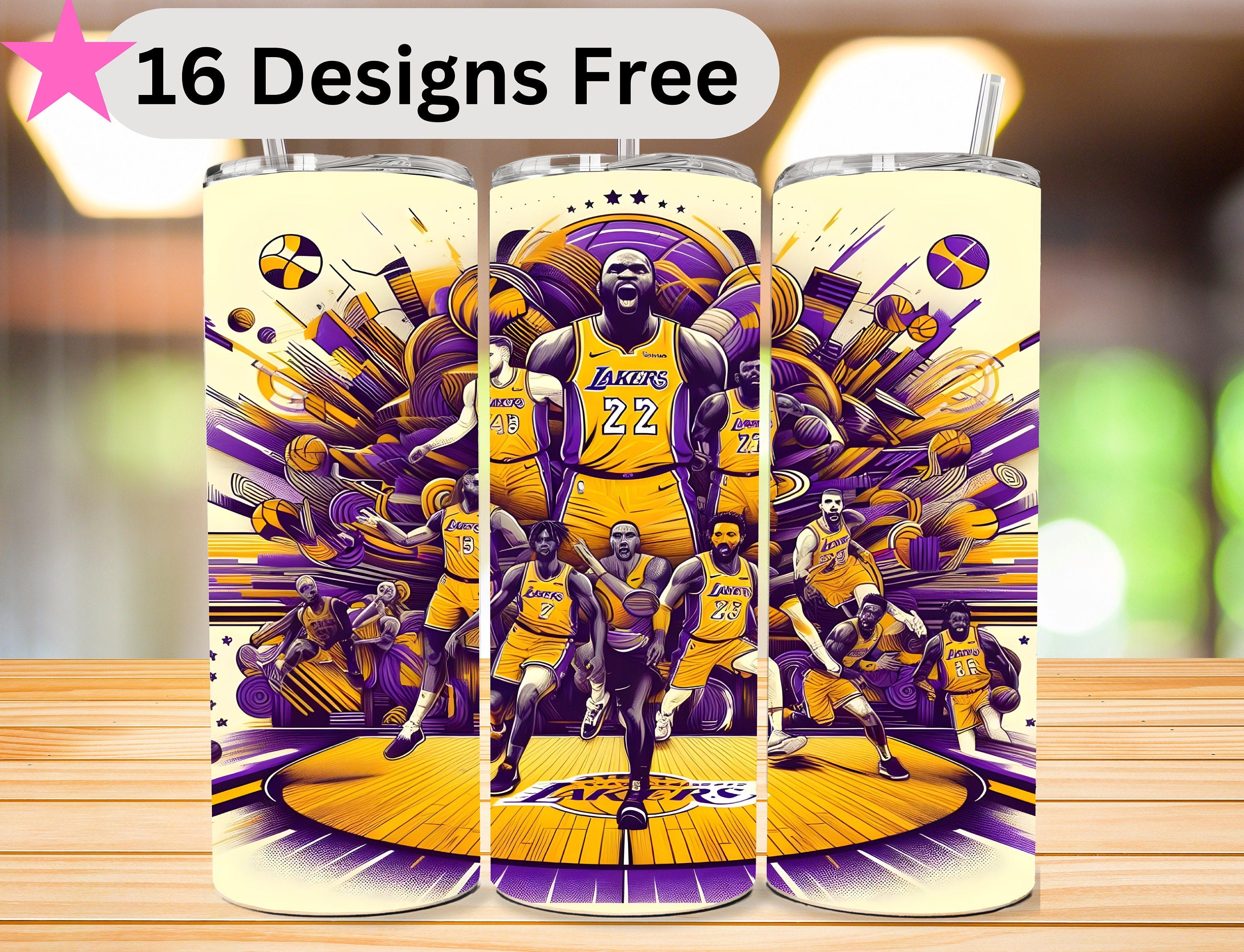 Lakers Tumbler Wrap, Lakers Sublimation Design, High Resolution 300 DPI, Skinny 20oz PNG, Digital Graphic,20 Ounce Sublimation,Straight Wrap