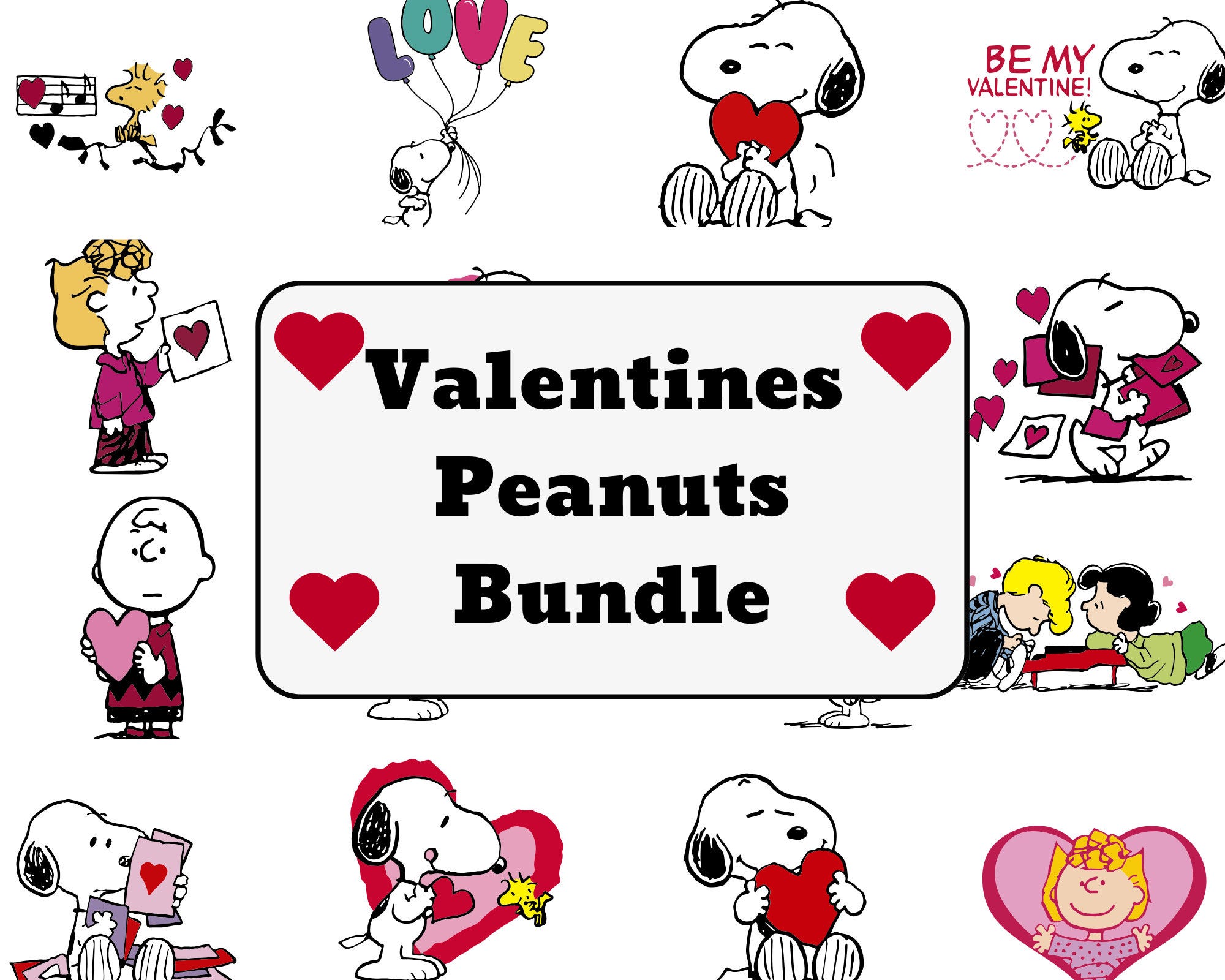 Valentines SVG Bundle, Peanuts Valentine svg, Valentine svg, Love svg, Valentine day svg, png Sublimation, Digital Instant Download File