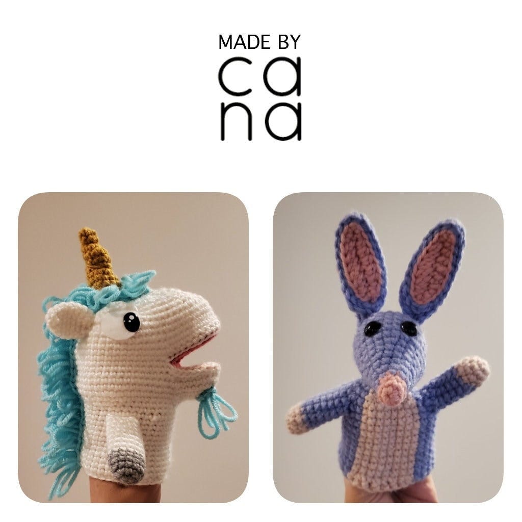 PDFs ONLY - 2 Toy Puppets crochet pattern bundle