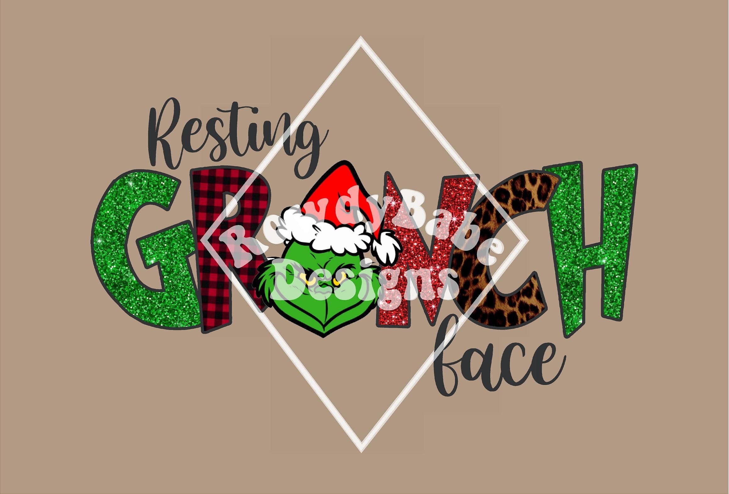 Resting Grinc Face PNG, sublimation design download, trendy png, Christmas download, digital download, cindy lou