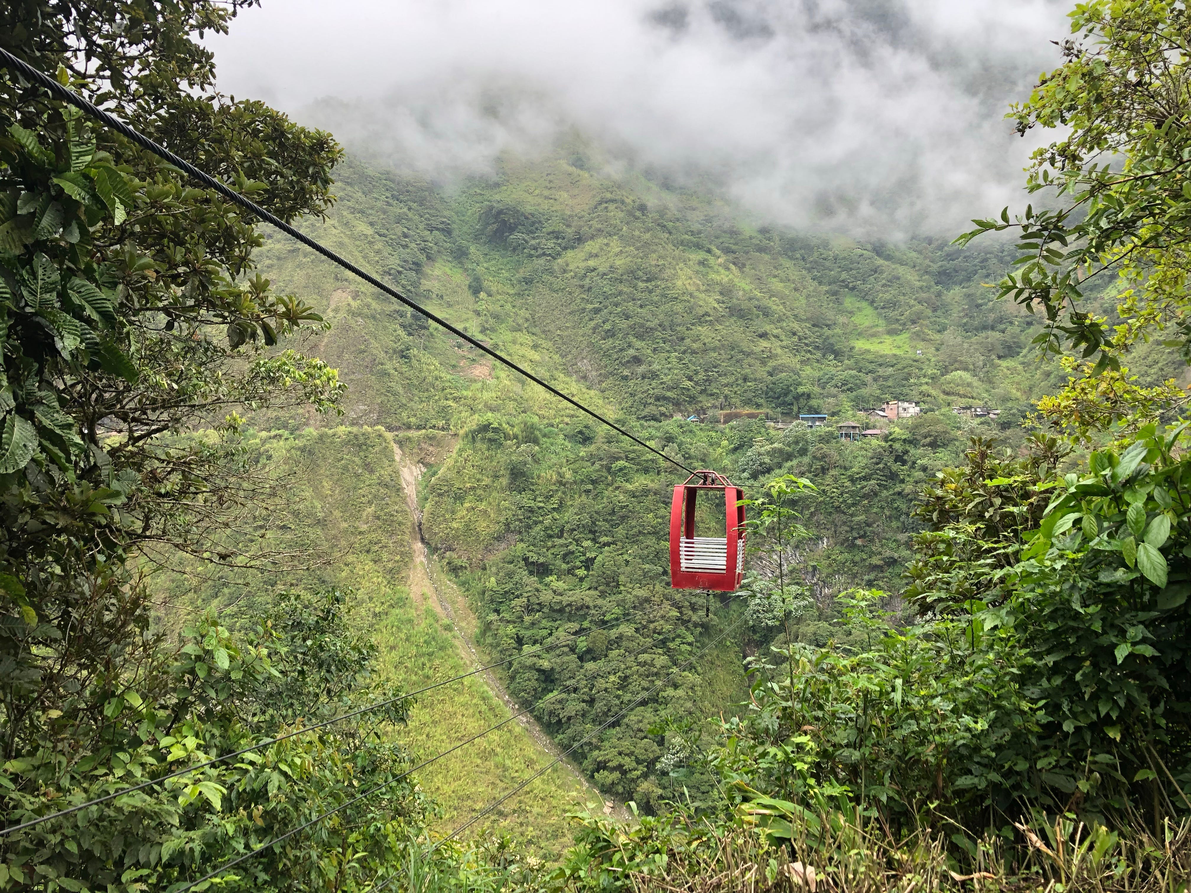 Community zip line. A cheaper alternative to cross.