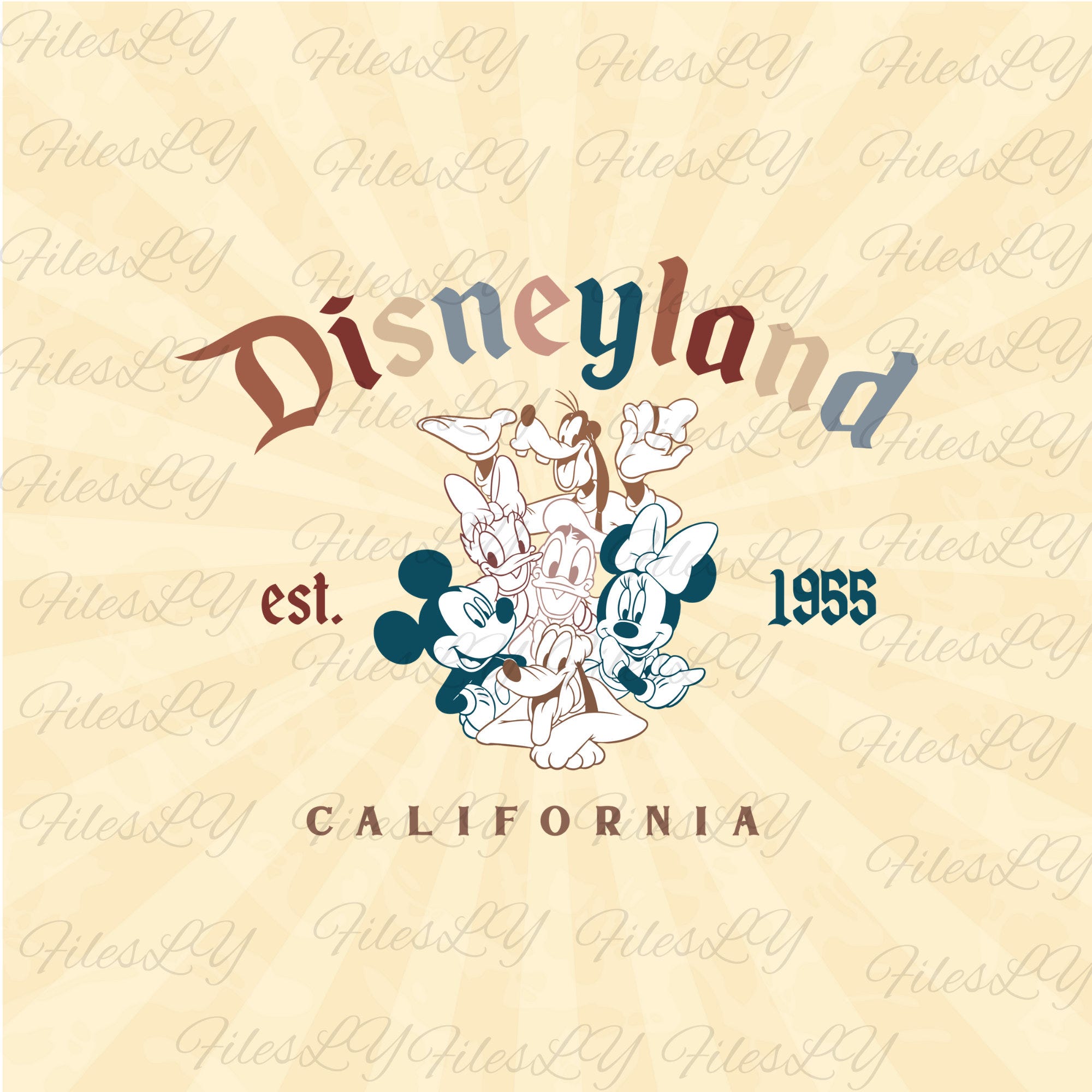 Disneyland Est 1955 California Svg, Family trip svg, mouse trip svg, Vinyl Cut File, Svg, Pdf, Jpg, Png, Ai Printable Design File