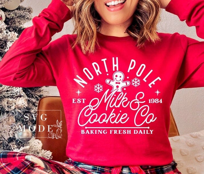 North Pole Cookie Co SVG PNG, Merry Christmas Svg, Christmas Vibes Svg, Funny Christmas Svg, Christmas Jumper Svg, Sweater Weather Svg