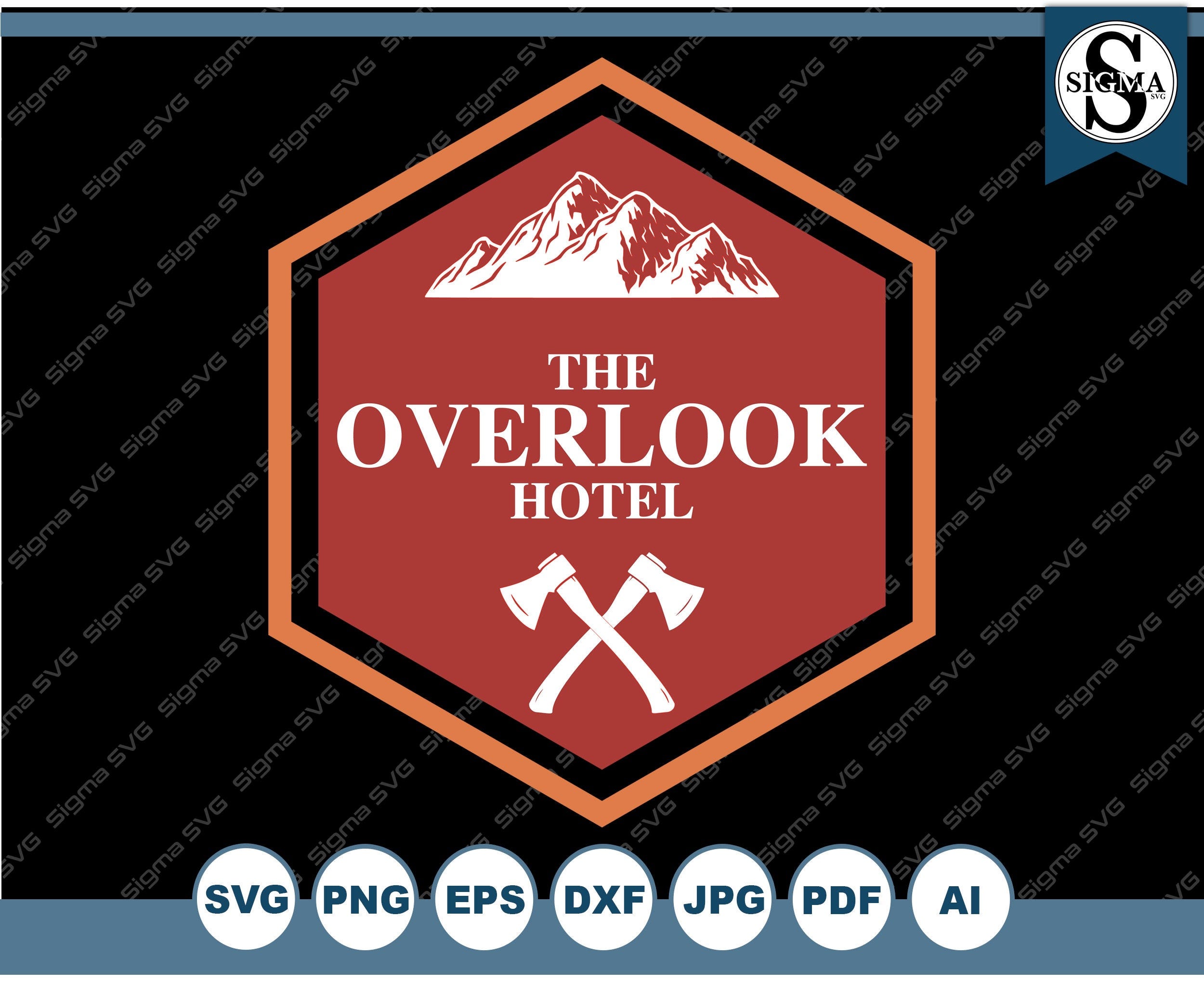 The Shining Overlook Hotel SVG, The Shining Clipart, Overlook SVG, SVG Clipart for Cricut and Silhouette, Svg, Eps, Png, Dxf, Jpg
