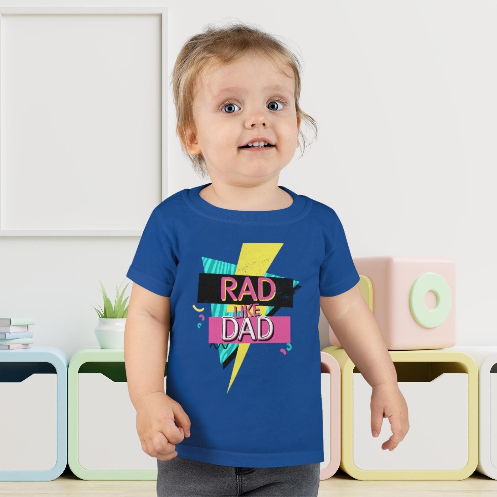 Rad Like Dad Toddler T-Shirt | Retro 90s Kids Shirt | 80s Dad and Child Shirt