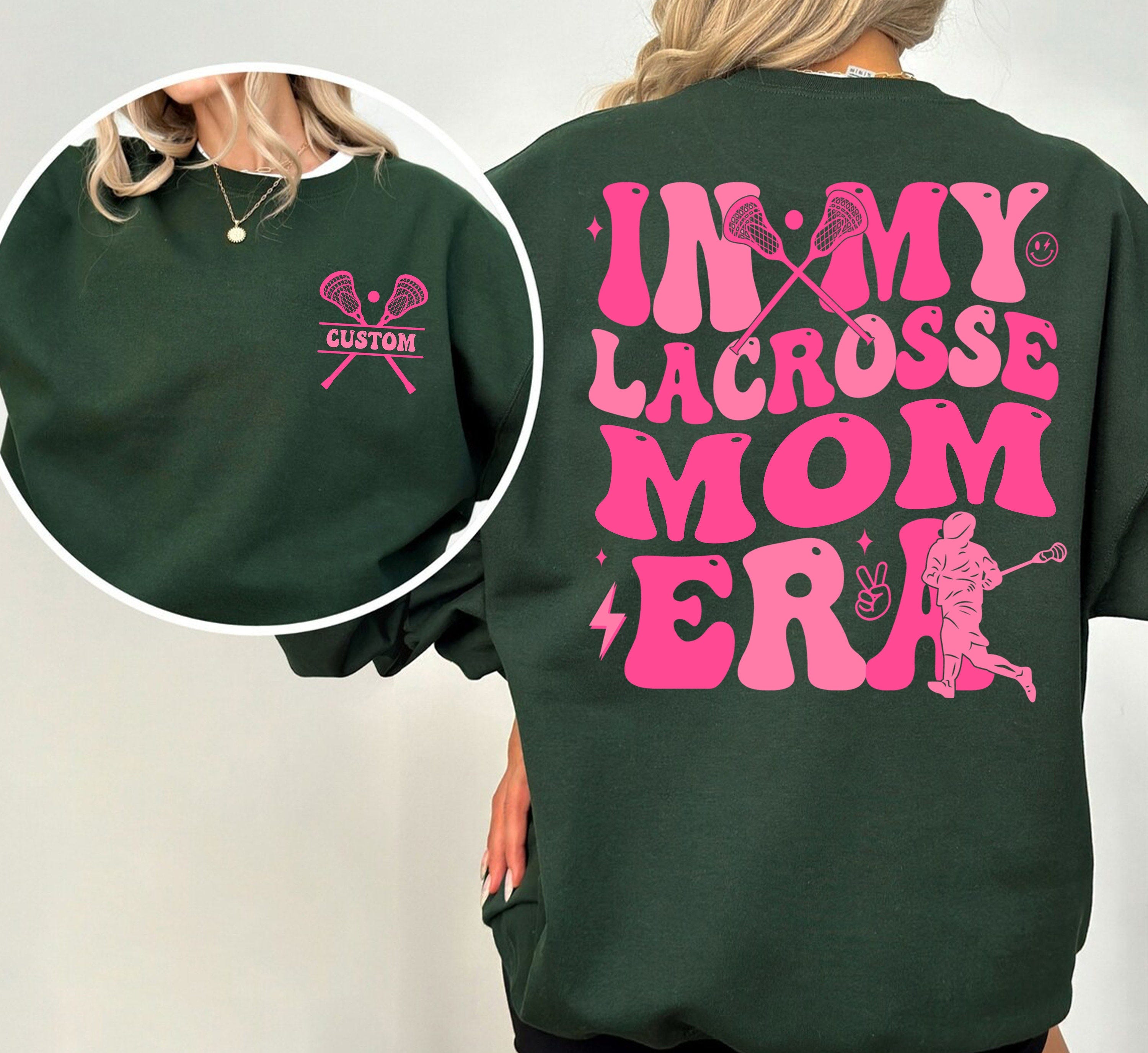 In My Lacrosse Mom Era Sweatshirt, LAX Mama Hoodie, Retro Game Day Crewneck, Proud Lacrosse Mom Shirt, Goalkeeper Mom Hoodie,Team Mom Gift