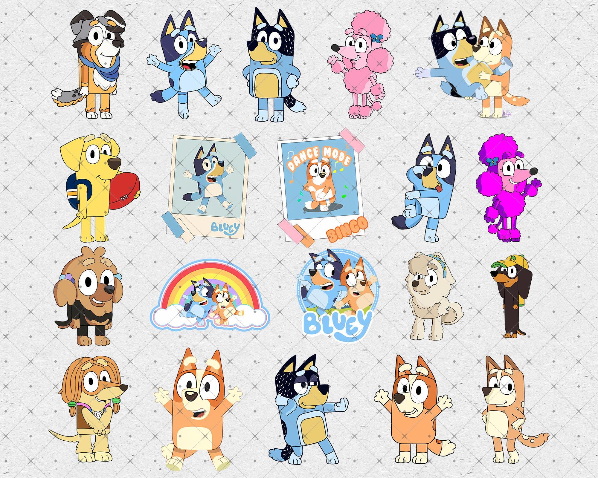 Bluey Characters png, Bluey PNG, Bluey Bingo, Bluey Bundle, Bluey Shirt, Bluey Dad Shirt