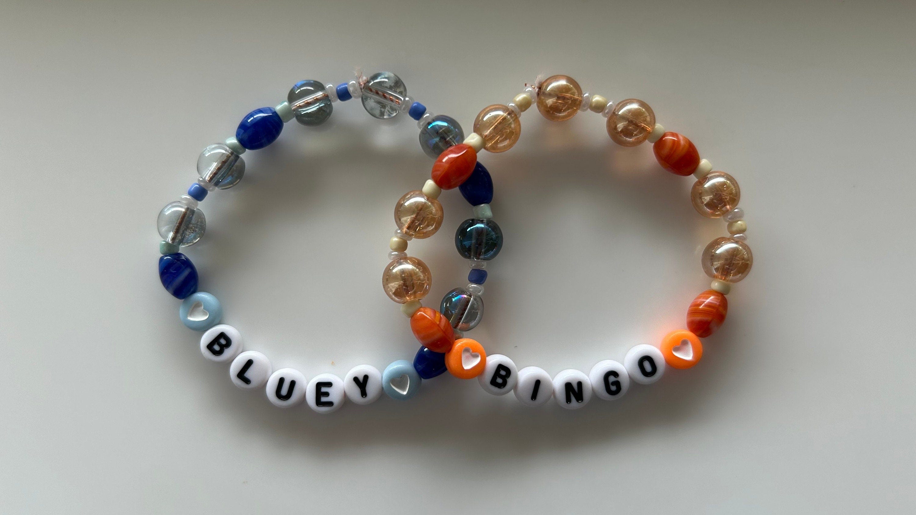 Bluey Bingo Bracelets Homemade Beaded