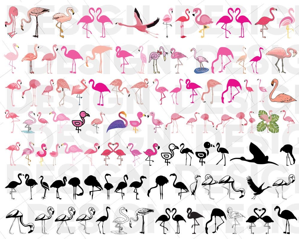 100+ FLAMINGO SVG BUNDLE, flamingo clipart, pink flamingo svg, flamingo svg for cricut