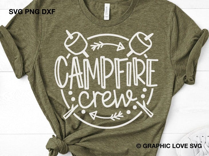 Campfire Crew Svg, Cute Gift for Camper Svg, Bonfire Svg, Campfire Shirt Png, Family Camping Shirt Iron On Png, S