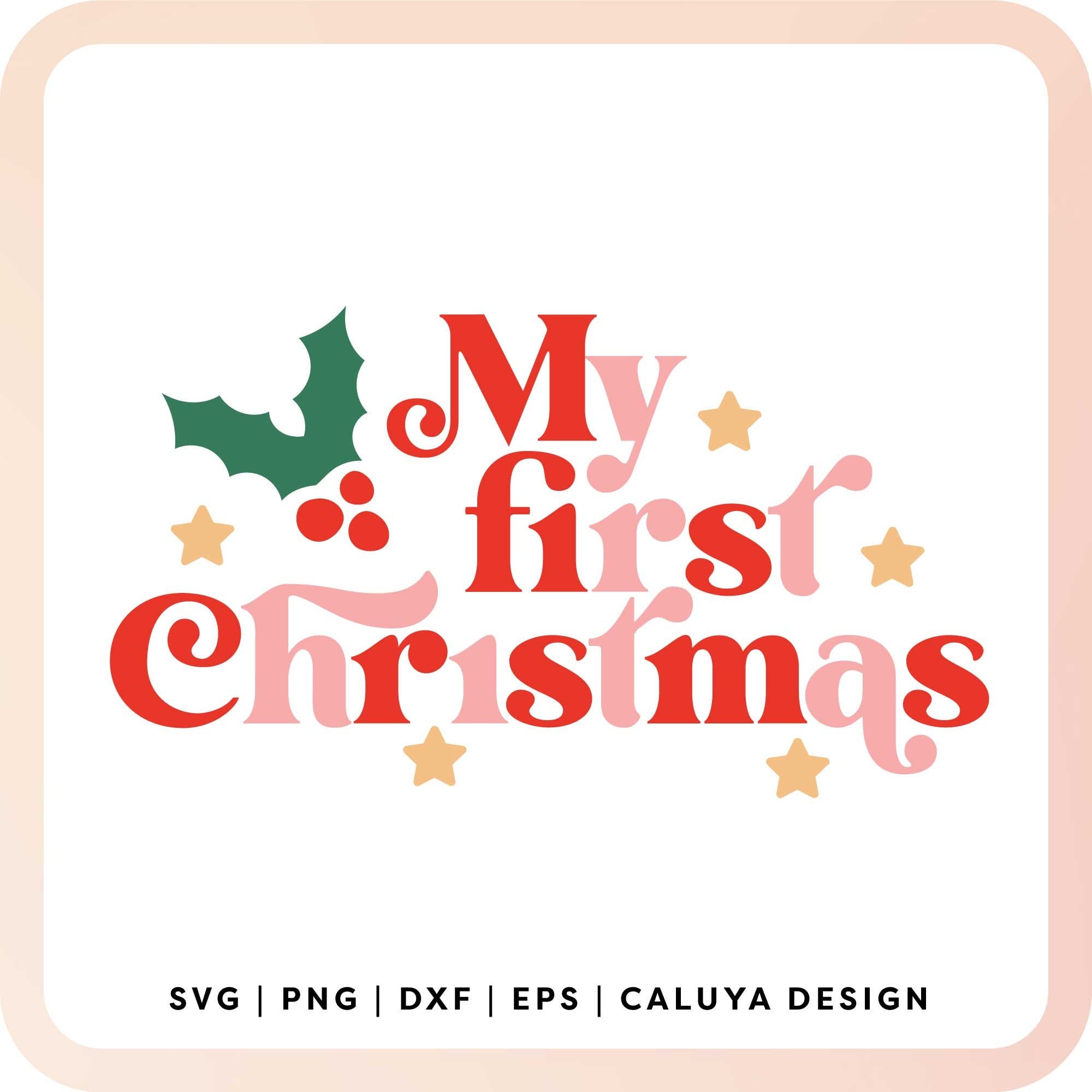 My First Christmas SVG | Christmas Onesie svg | Baby Christmas SVG, Retro Christmas svg, Mistletoe svg, Baby Christmas Gift svg, Mistletoe