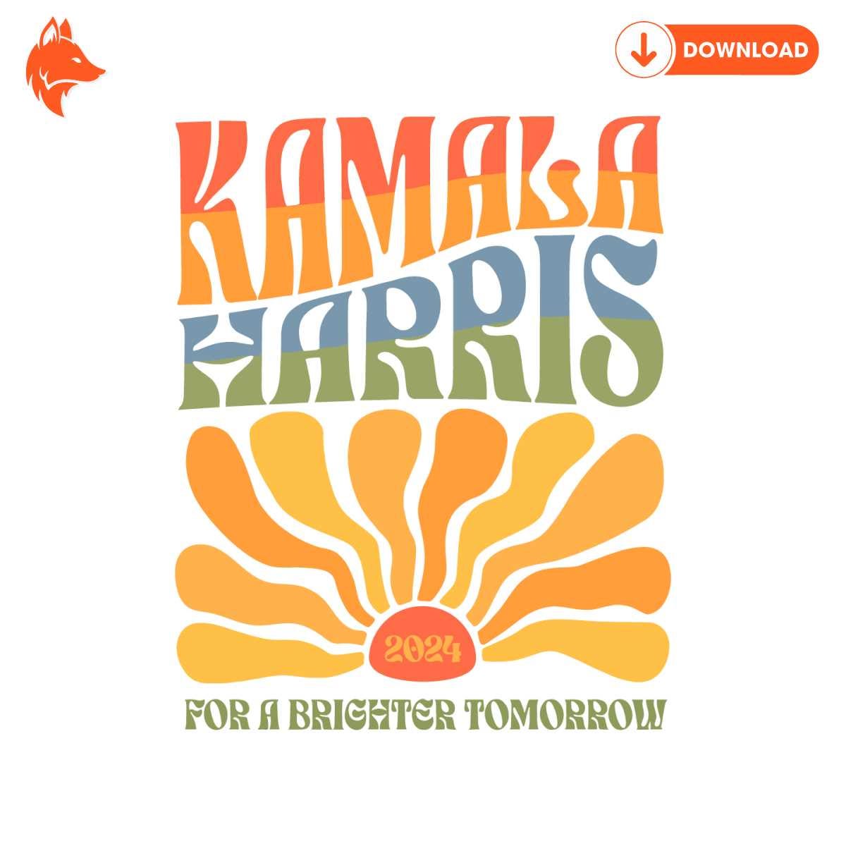 Free Kamala Harris For A Brighter Tomorrow 2024 SVG