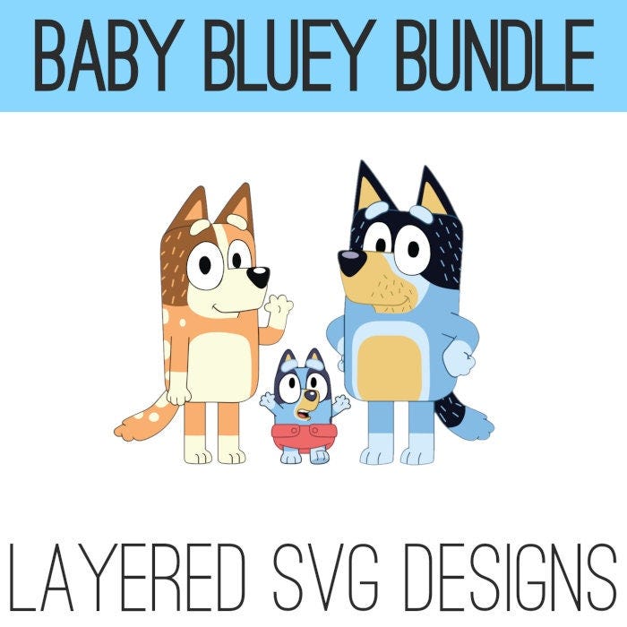 Layered SVG, Bluey Baby Bundle