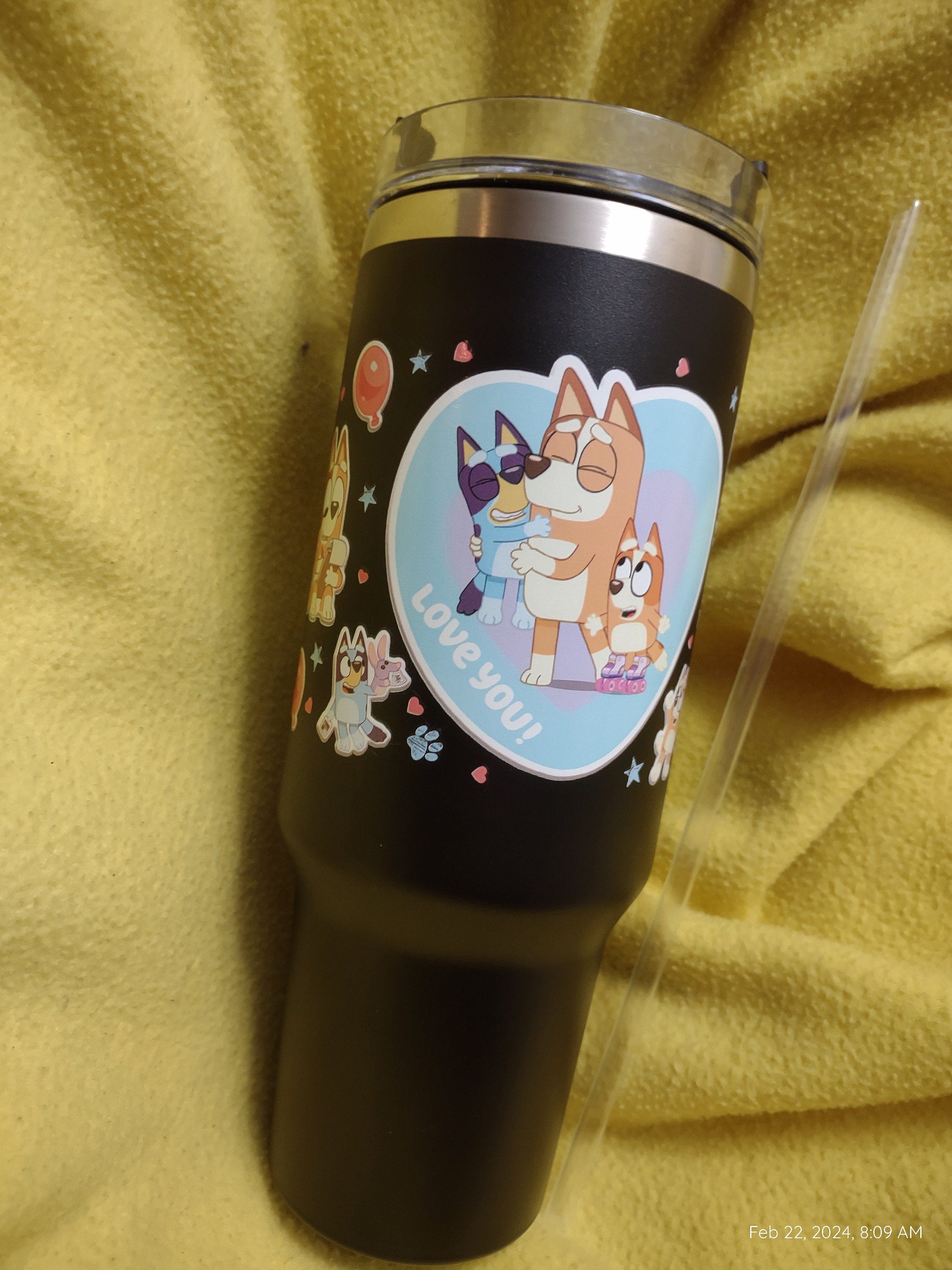 Bluey love you 40 oz tumbler