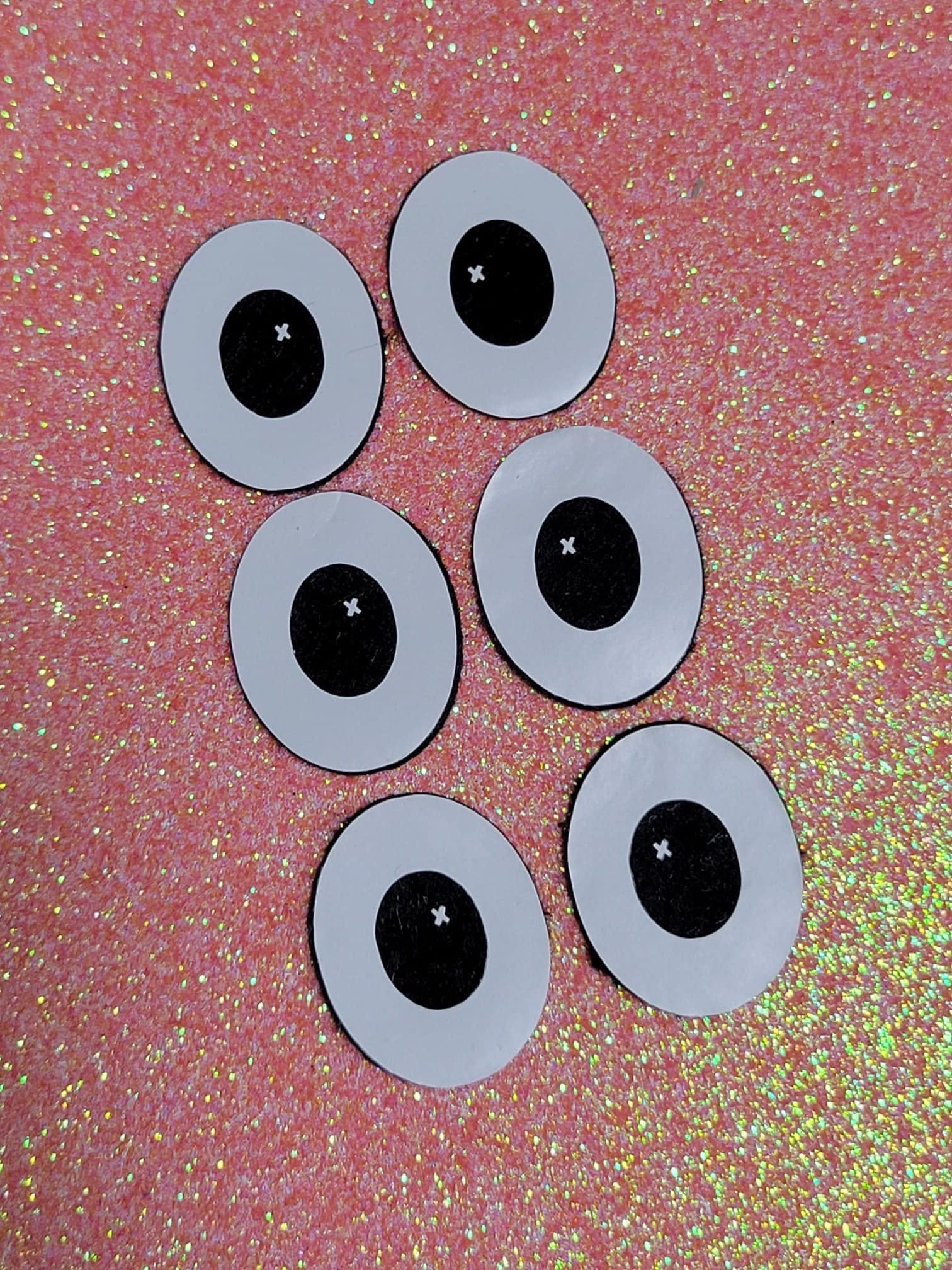 4 pairs Felt eyes (bluey), cartoon, adhesive felt, htv