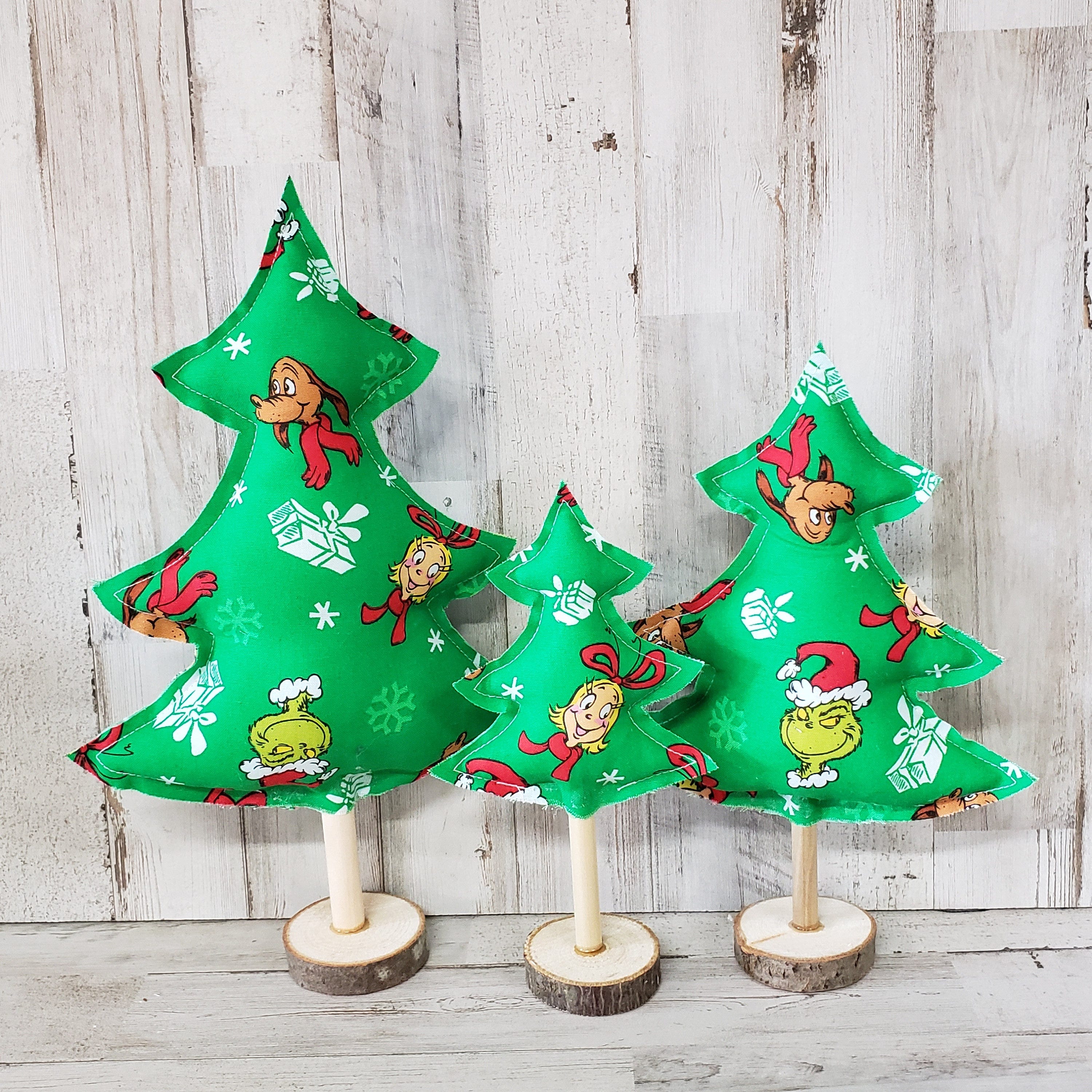 Grinch Christmas Tree / Grinch Christmas / Grinchmas Decor / Grinch Decor / Grinch Tiered Tray / Fabric Grinch Tree