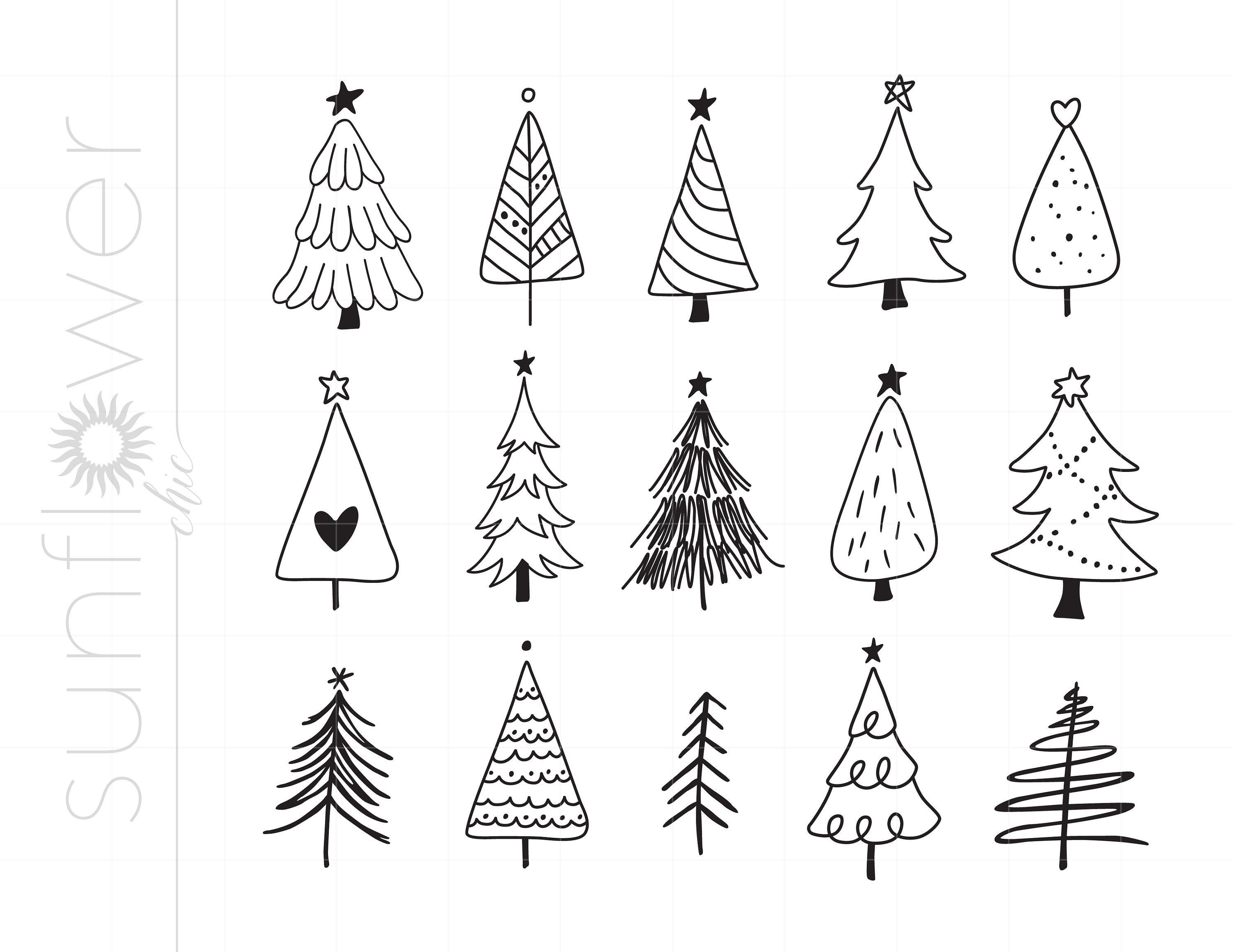 Christmas Svg | Christmas Trees SVG Bundle | Christmas Trees Cricut Silhouette Cut Files | Vector Christmas Trees Download SC2747