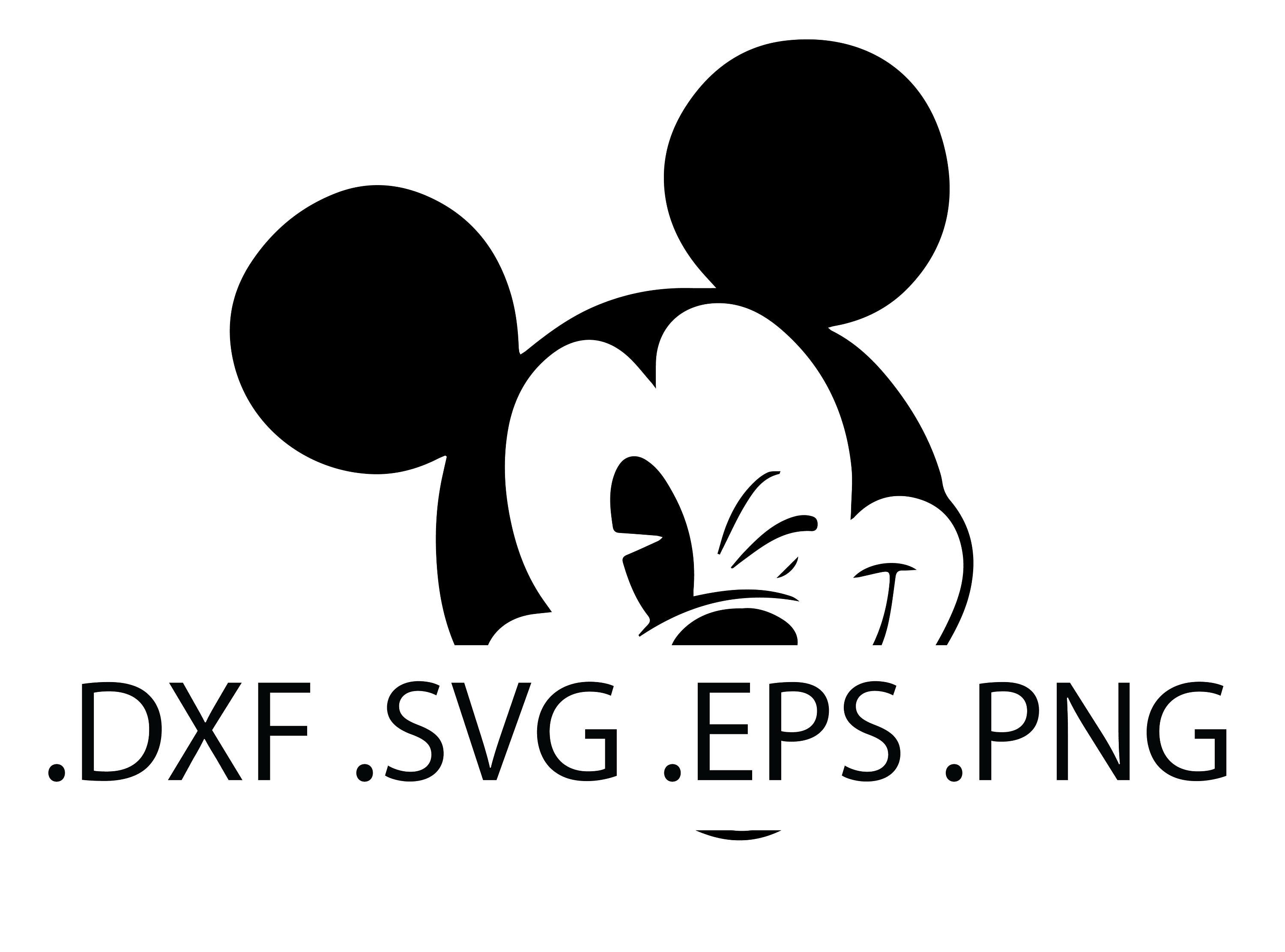 Winking Mickey Mouse - Digital Download, Instant Download, svg, dxf, eps & png files included!