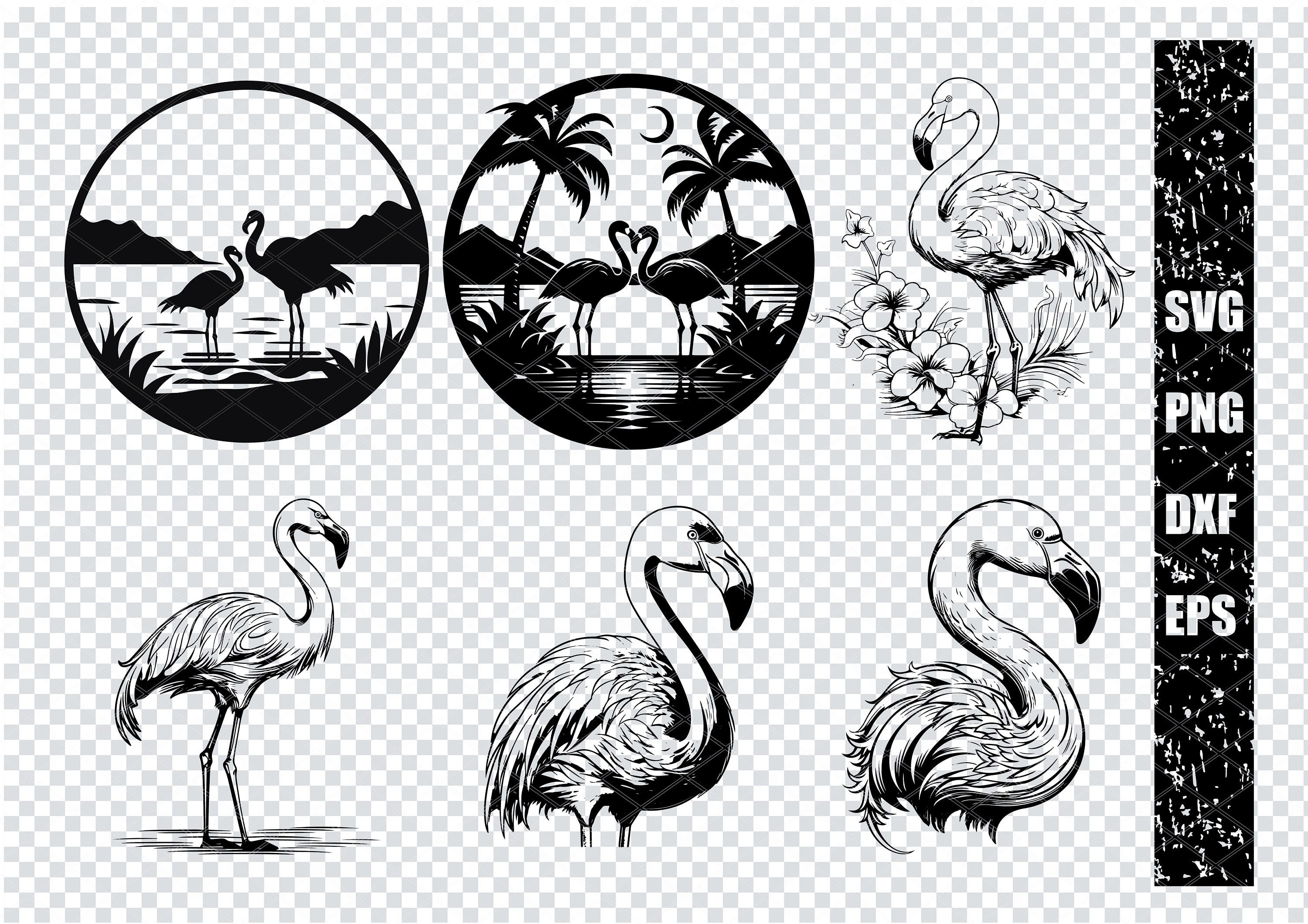 FLAMINGO Bundle SVG, FLAMINGO Clipart, Flamingo silhouette Svg, Flamingo Svg cut files for Cricut